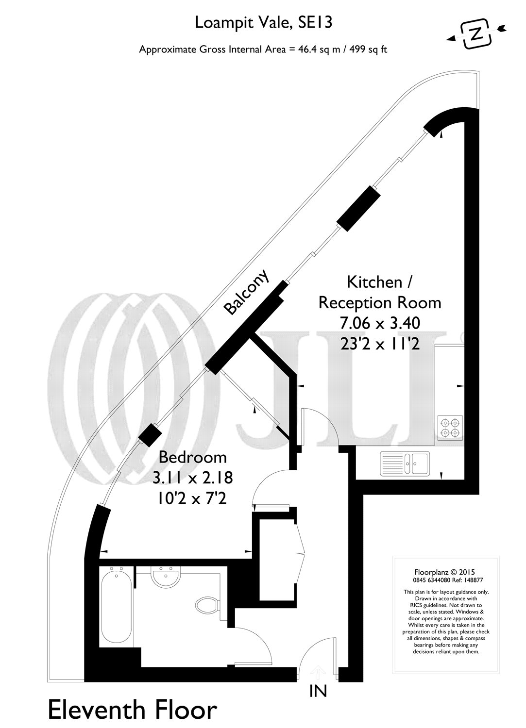1 Bedrooms Flat to rent in Da Vinci Torre, 77 Loampit Vale, Lewisham, London SE13