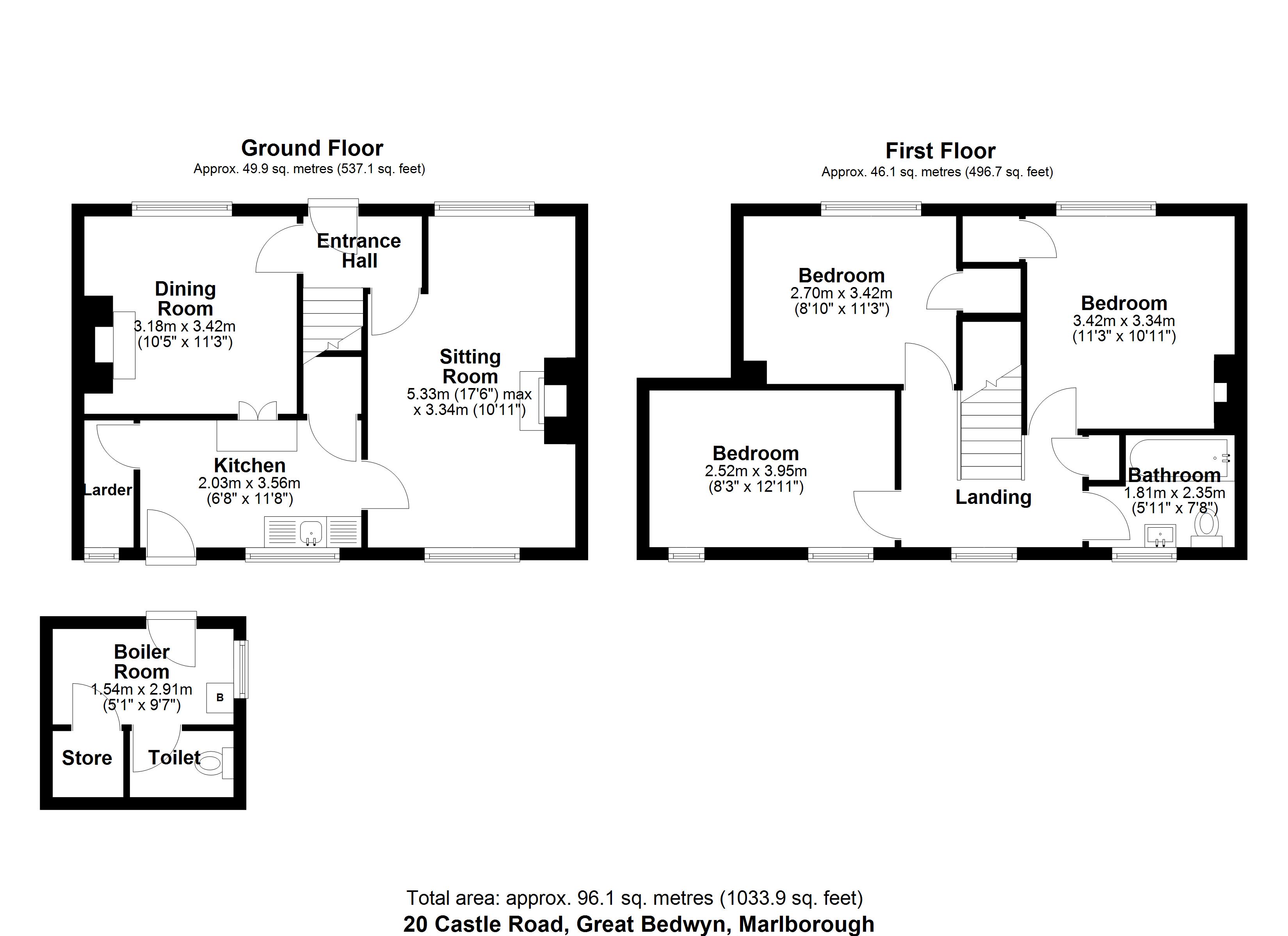 20, Castle Road, Great Bedwyn floorplan