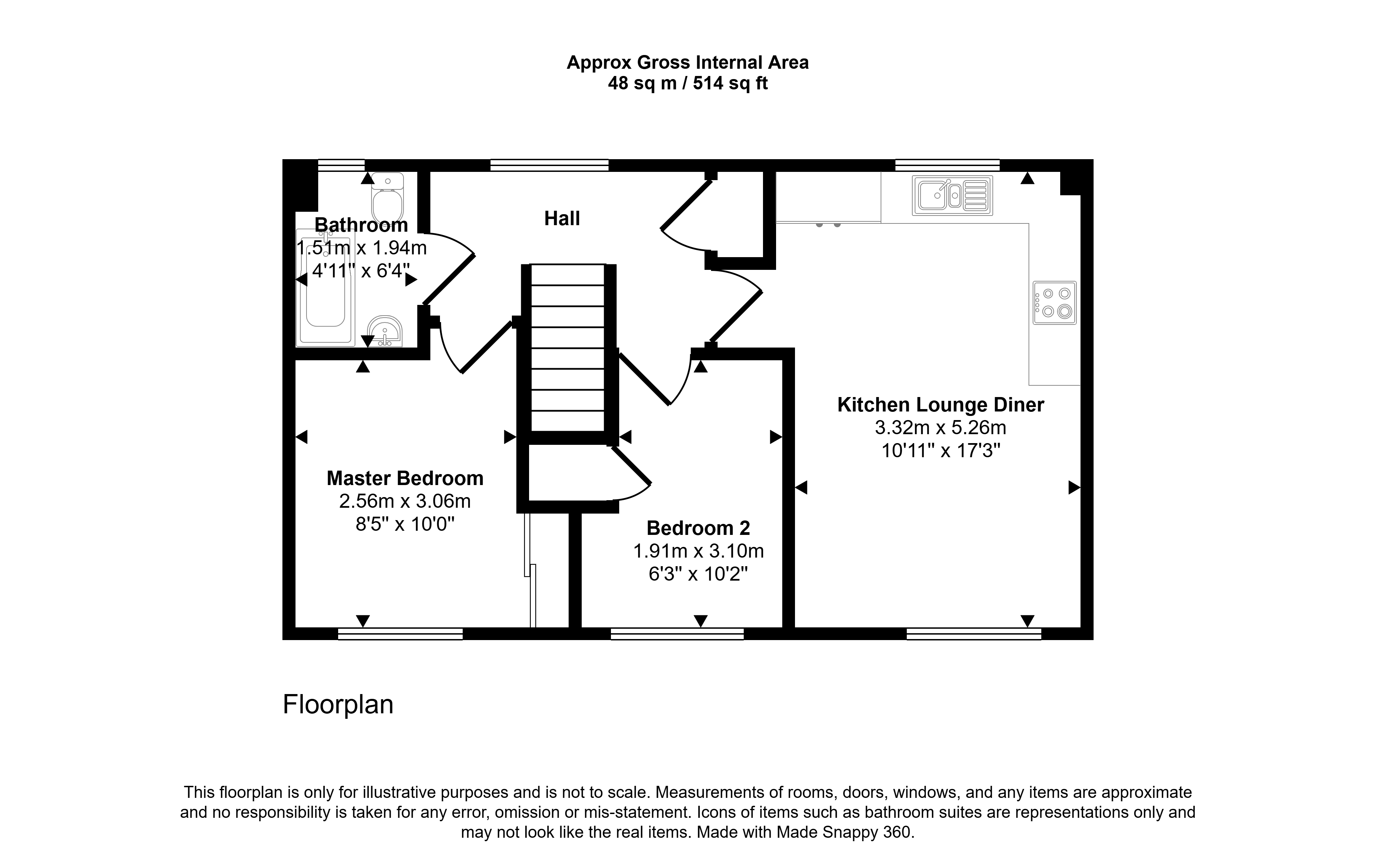 2, St. James Gardens, Bedlington floorplan