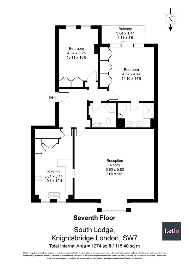 Flat 31, South Lodge, 245, Knightsbridge, London floorplan