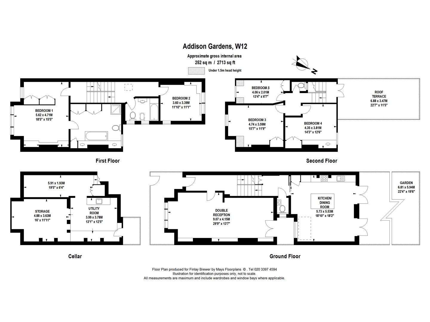 Addison Gardens, London W14, 5 bedroom terraced house for sale