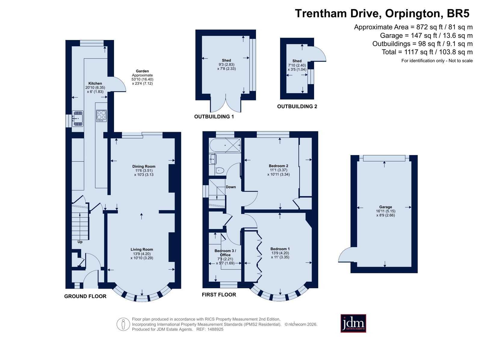 3, Trentham Drive, Orpington floorplan