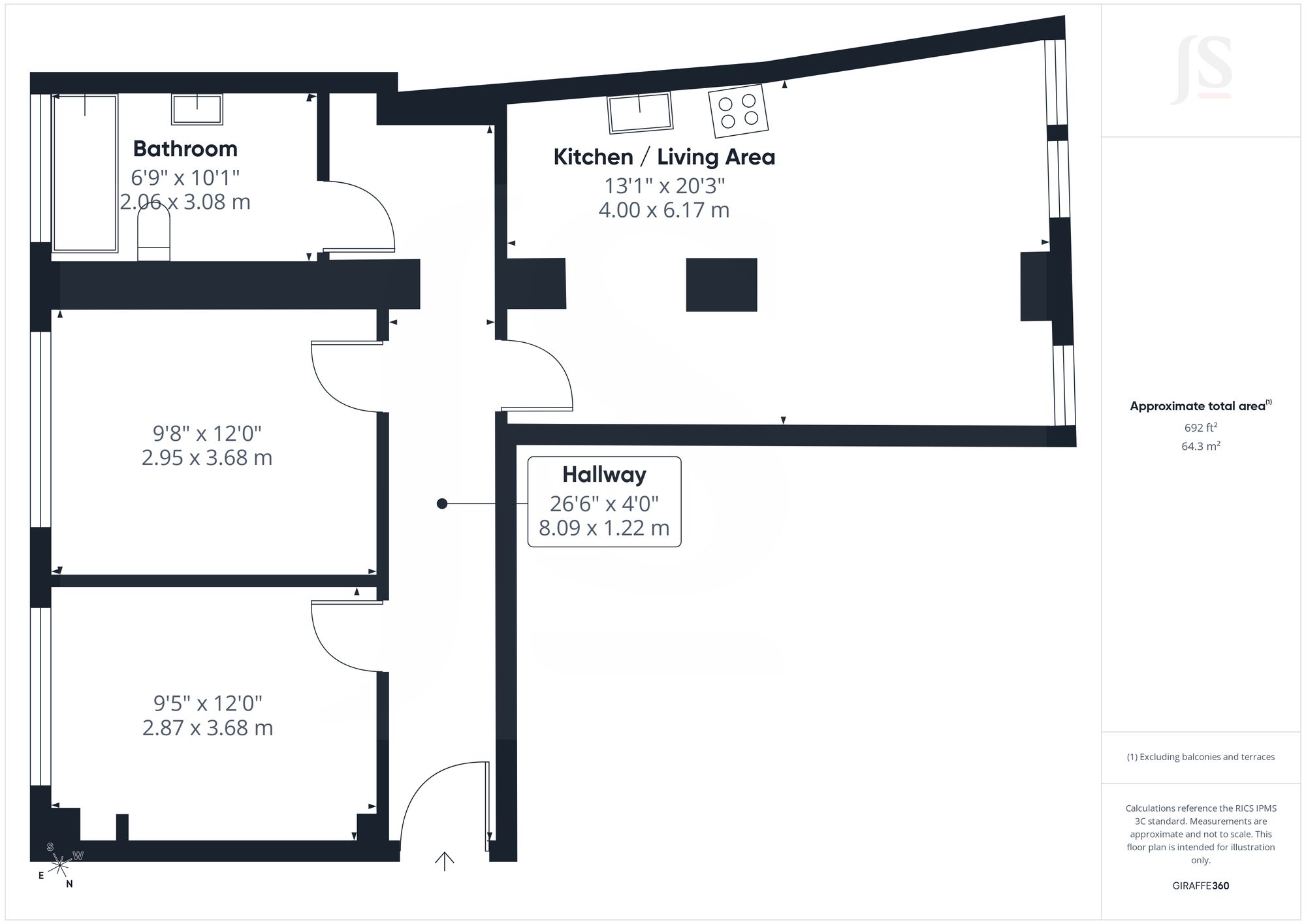 Flat 2, 4A Liverpool Buildings, Worthing, Worthing floorplan