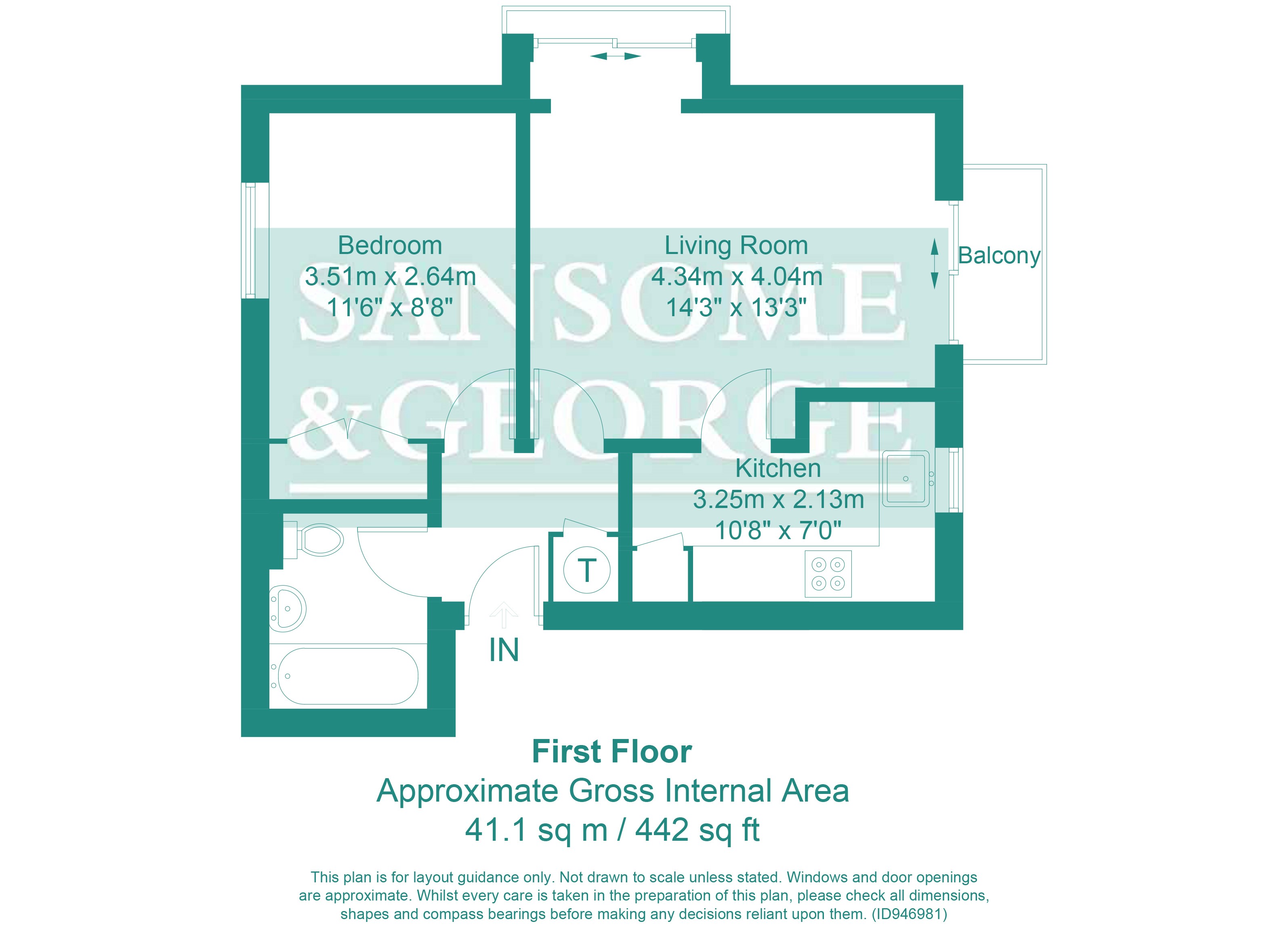 Christy Court, Tadley, Hampshire RG26, 1 bedroom flat to rent