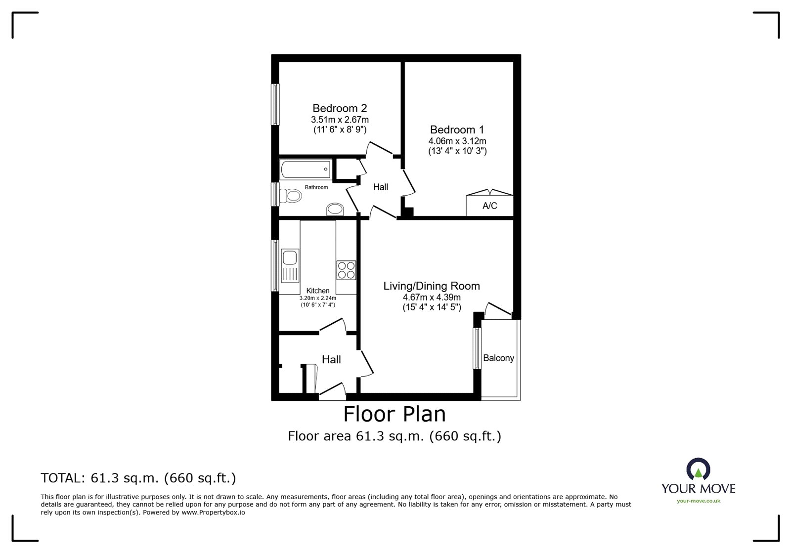 6C,, The Fairway, Bedfordshire floorplan