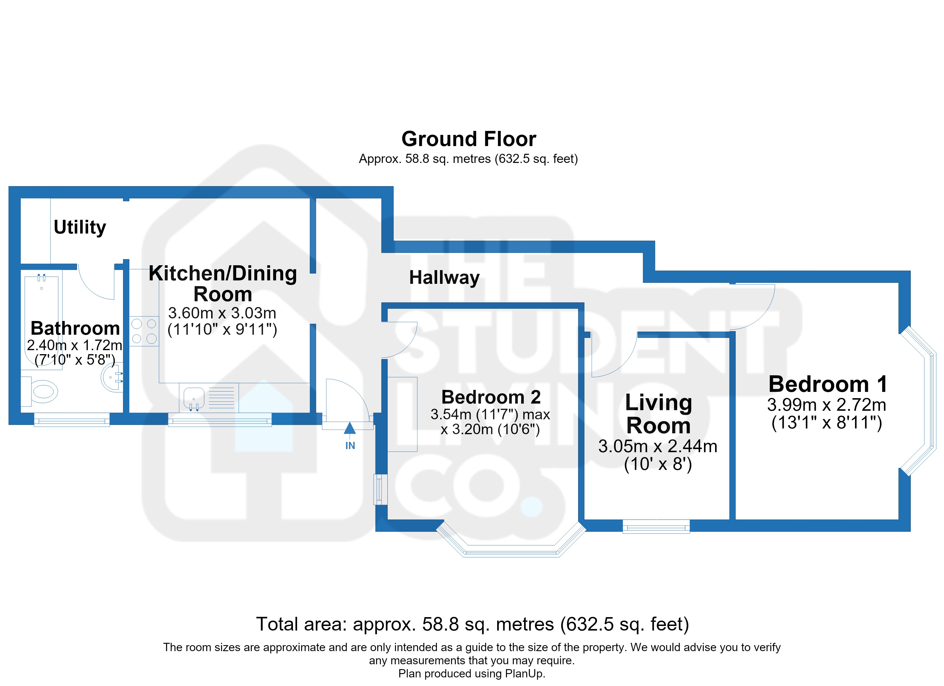 Flat 27 Royal Victoria Court, Gamble Street, Nottingham, NG7 4ET floorplan