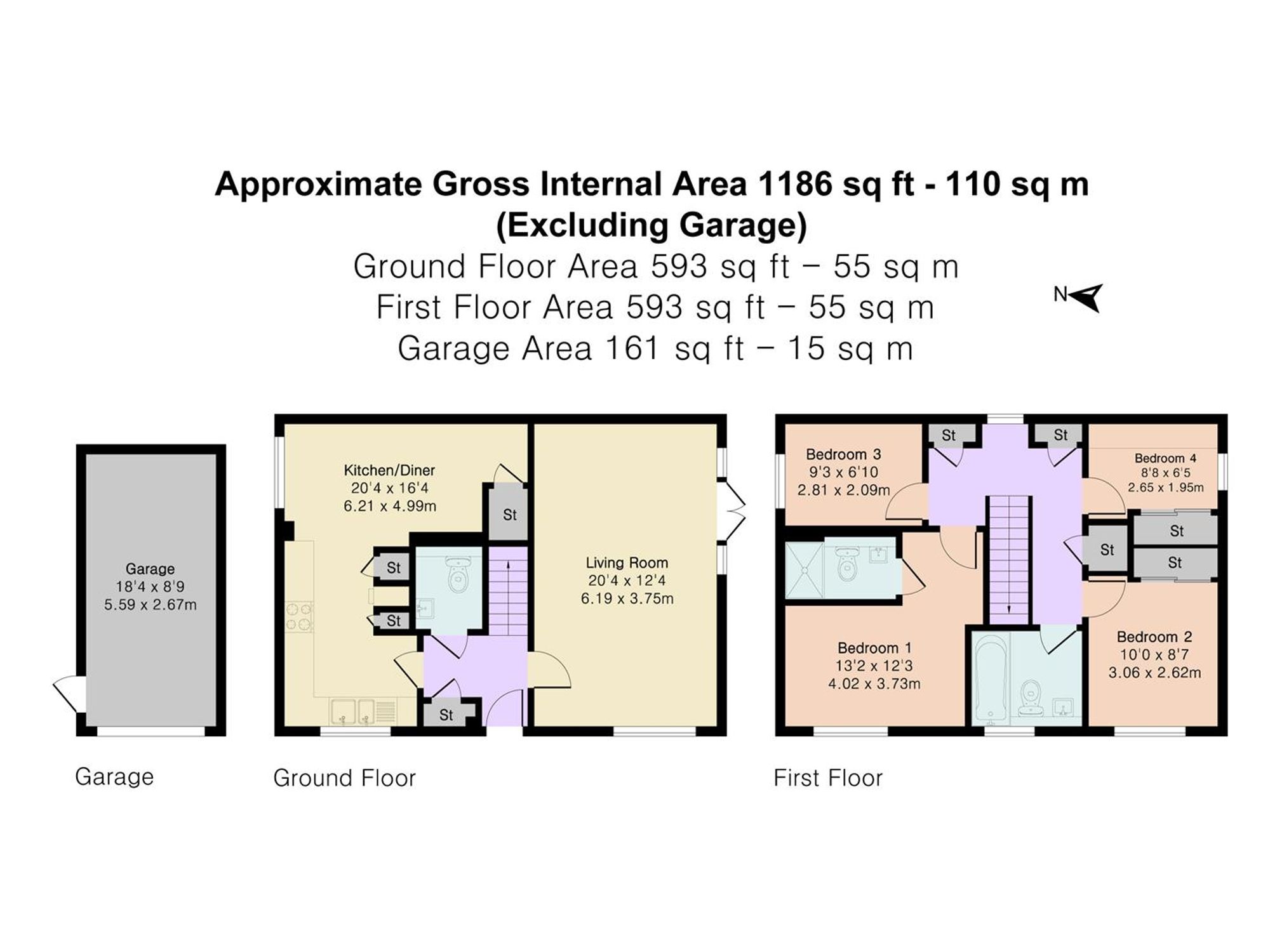 16 Pentlows, Ware floorplan