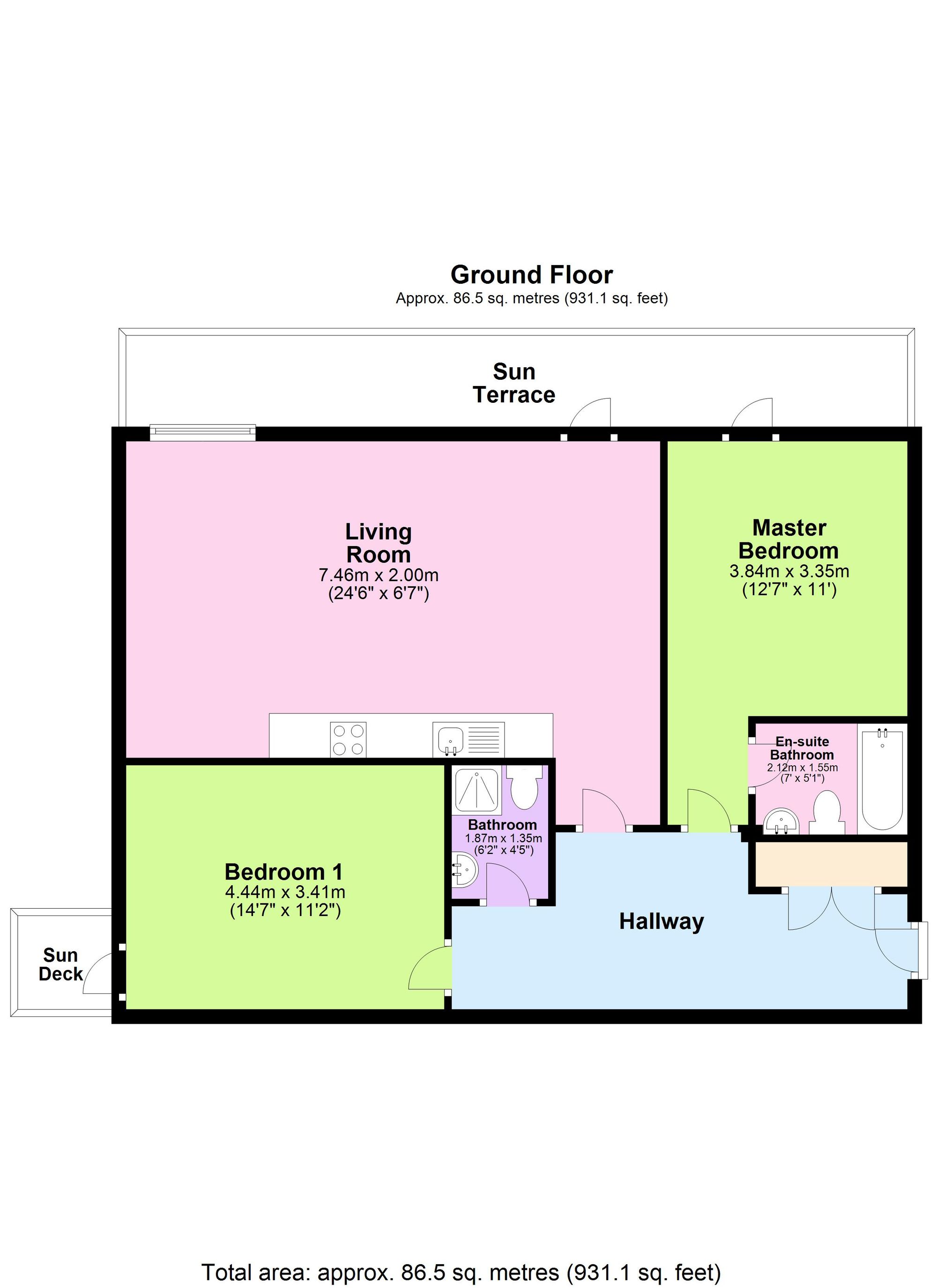 Flat 2, Farnsworth Court West Parkside, London floorplan