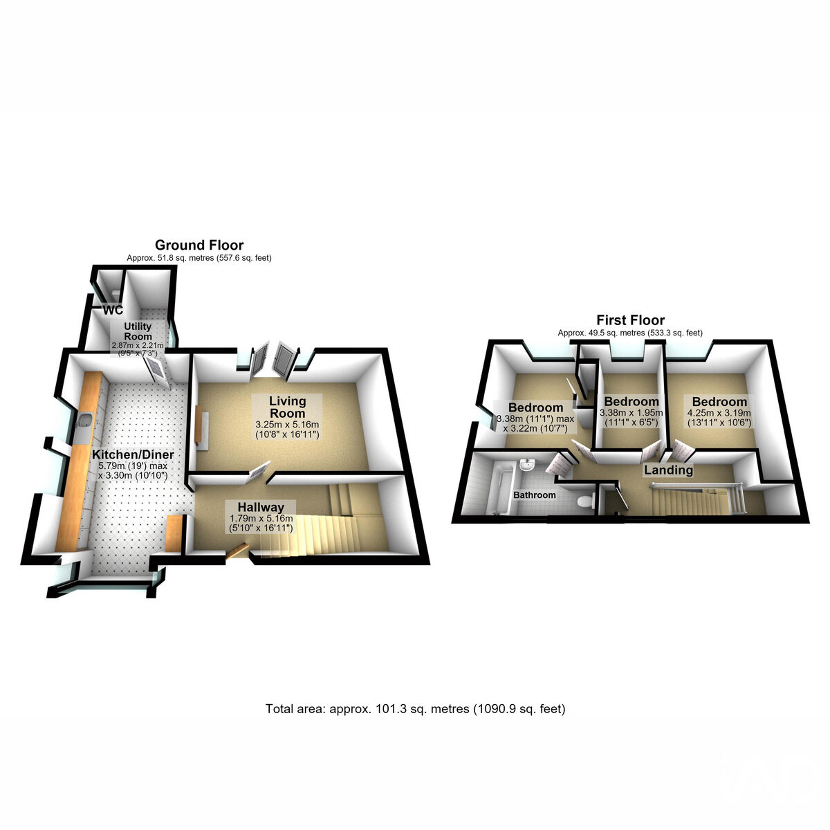Tangmere Avenue, Plymouth floorplan