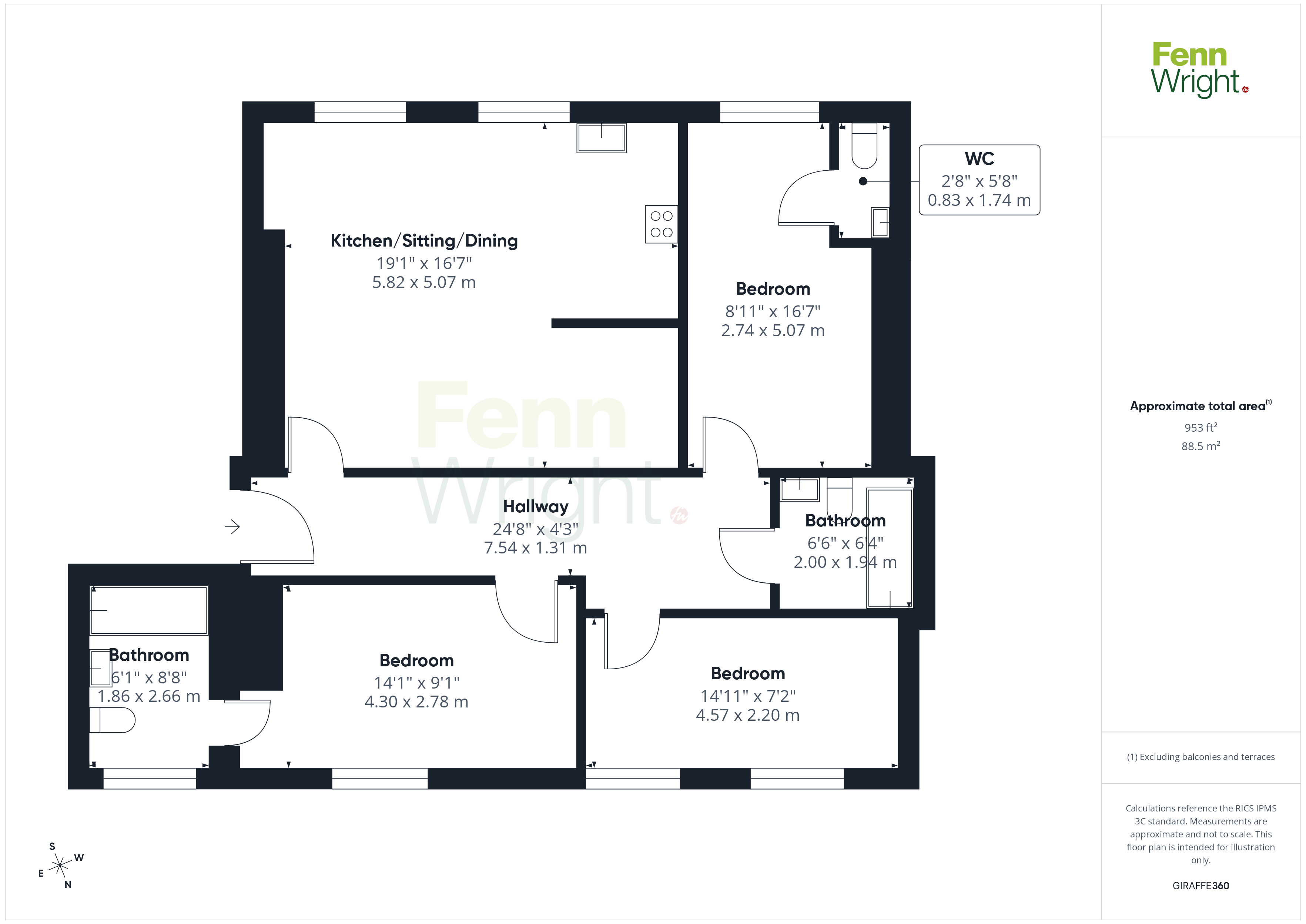 Flat 3, 160, Foxhall Road, Suffolk floorplan