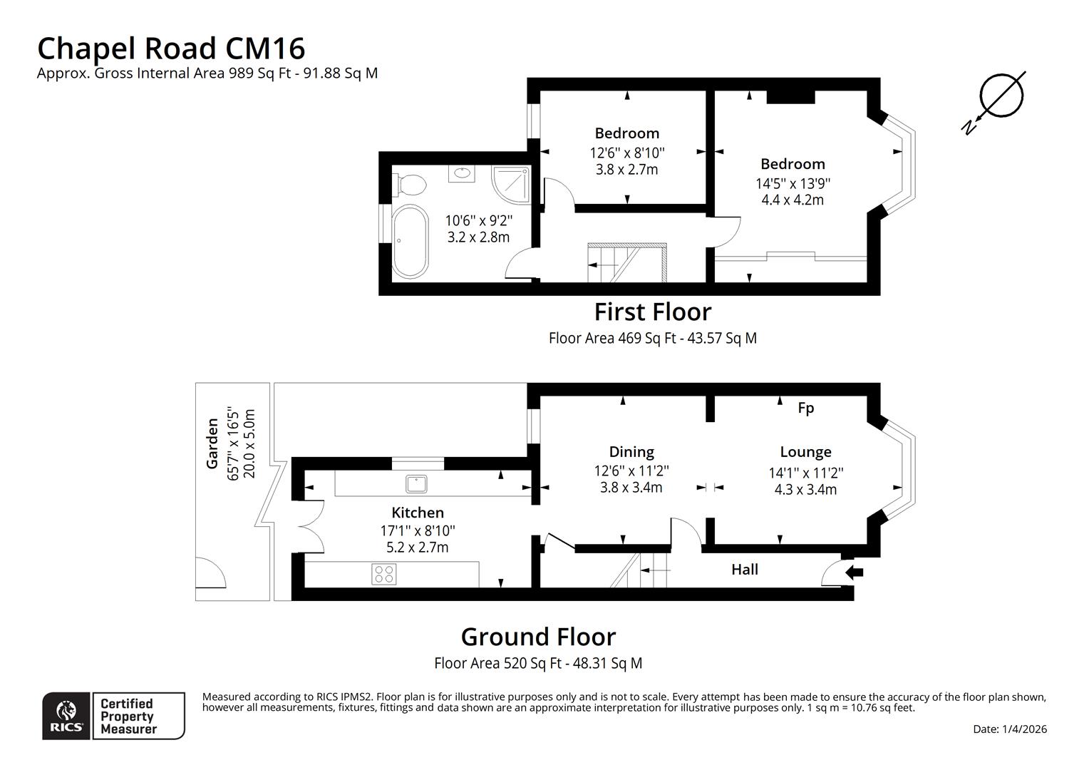 30, Chapel Road, Epping floorplan