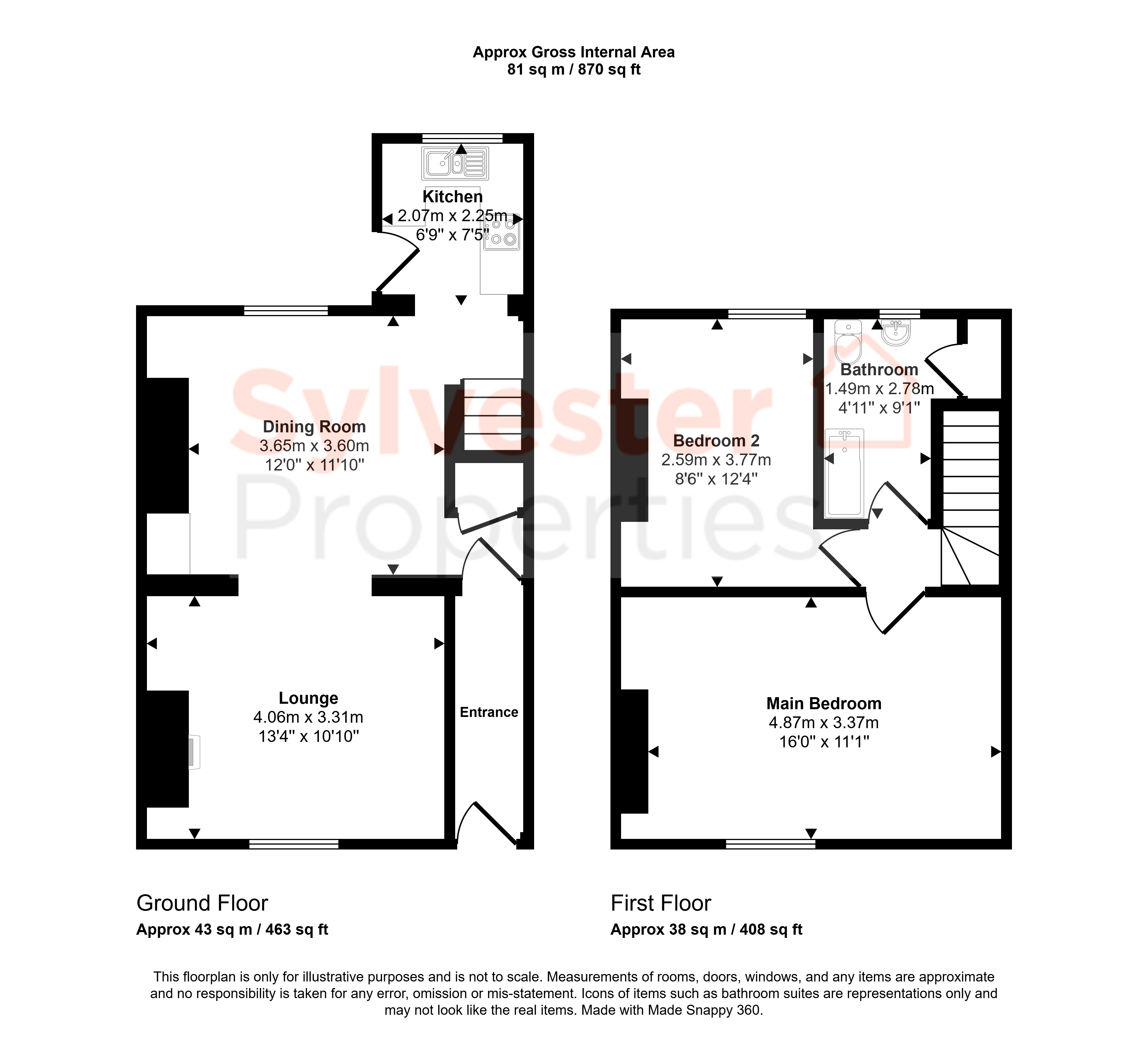 64, John Street, Beamish floorplan