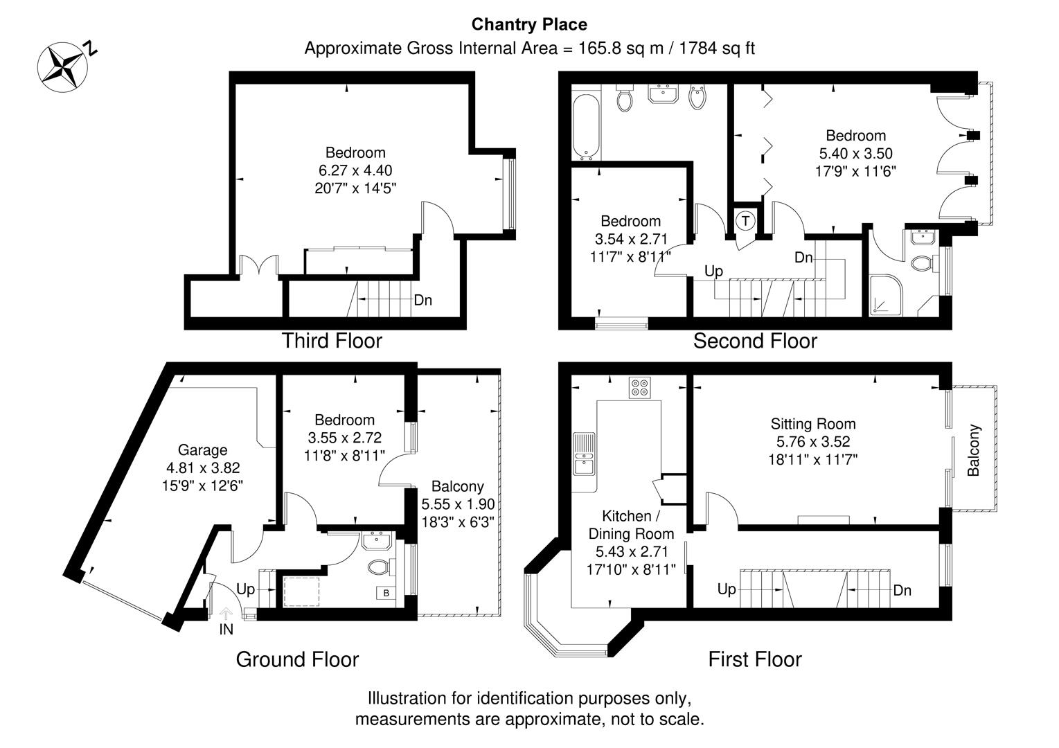 3 Chantry Place, King Stable Street, Windsor floorplan