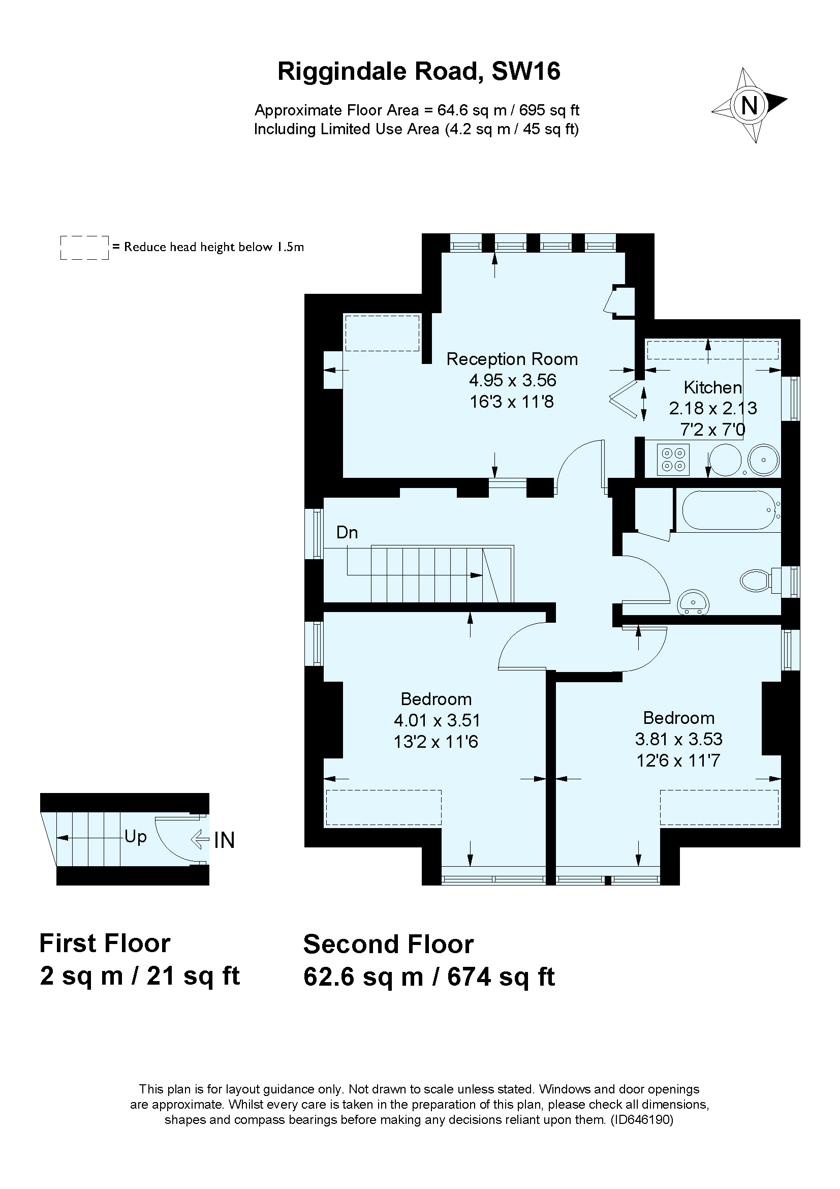 Flat 3, 1, Riggindale Road, London floorplan