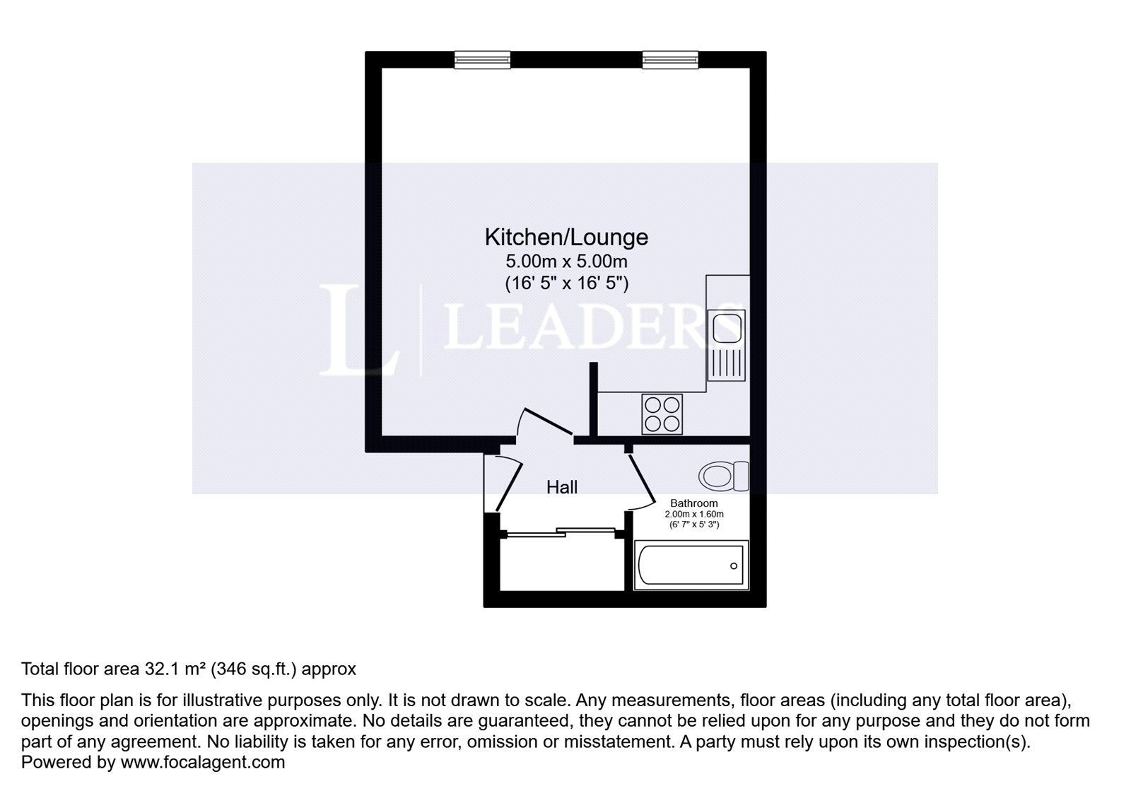 Flat 32 Auction House Courtyard, 25, John Street, Bedfordshire floorplan