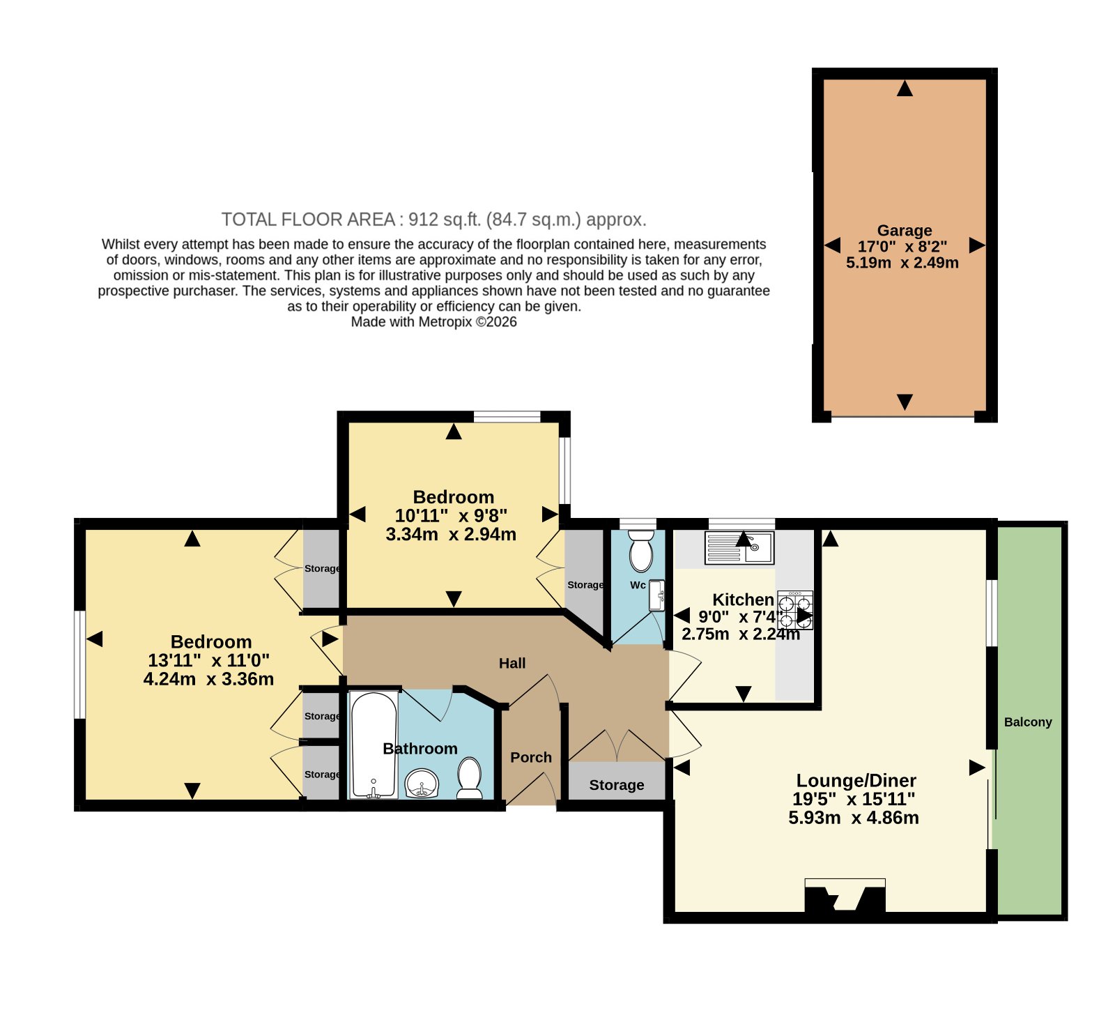 Flat 3, Bridger Court, 10, Epple Bay Avenue, Kent floorplan