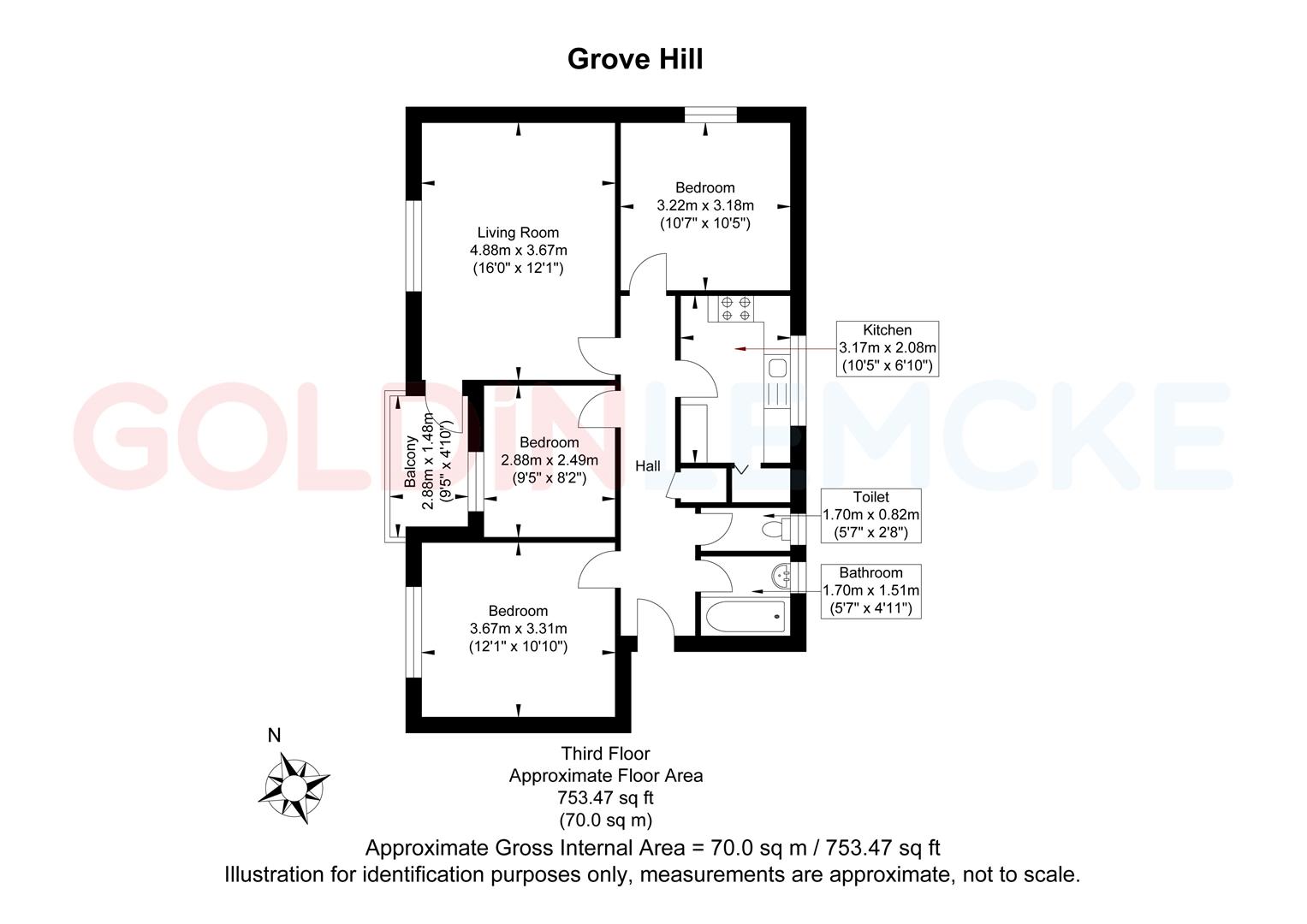 12, Grove Bank, Grove Hill, Brighton floorplan