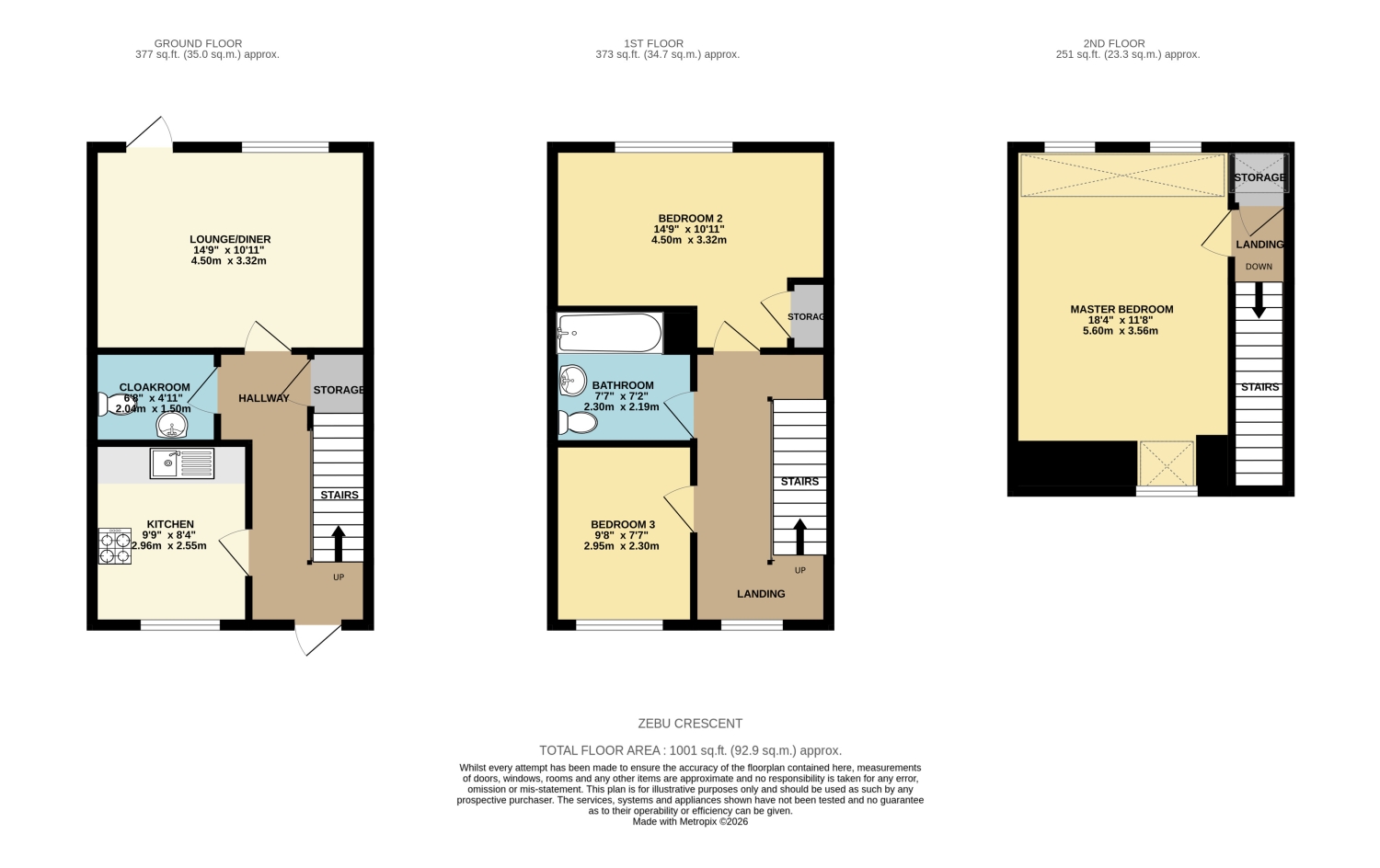 6, Zebu Crescent, Milton Keynes floorplan
