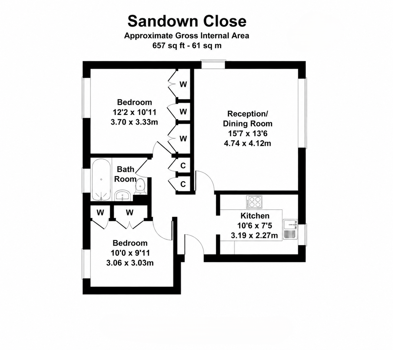 10, Sandown Close, Hounslow floorplan