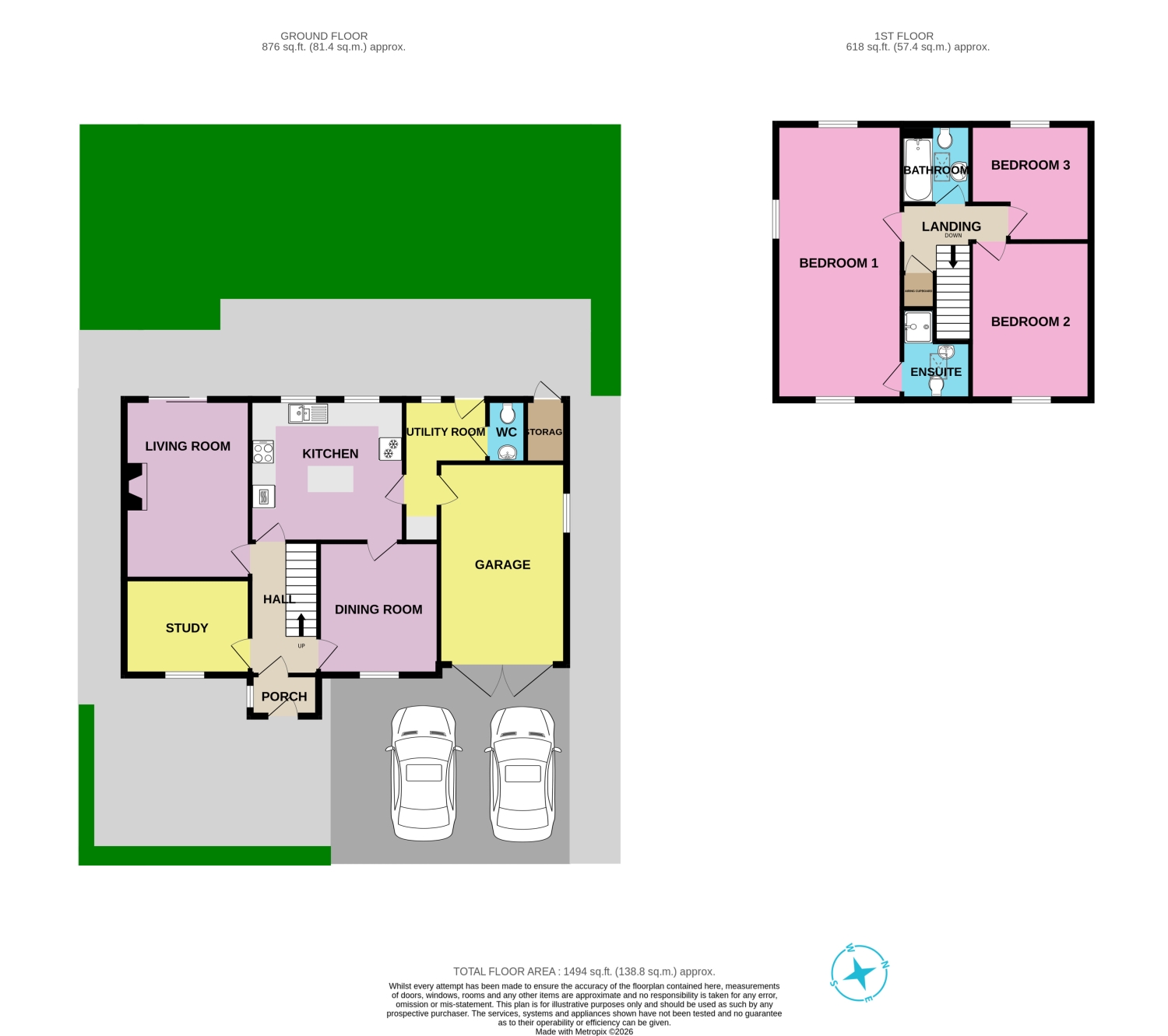 26, School Lane, Grantham floorplan