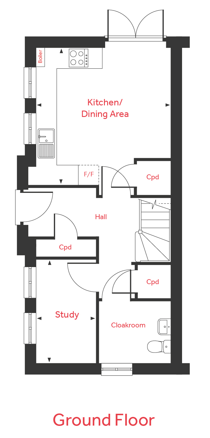 Orchard Green, Kingsbrook, Aylesbury HP22, 3 bedroom town house for