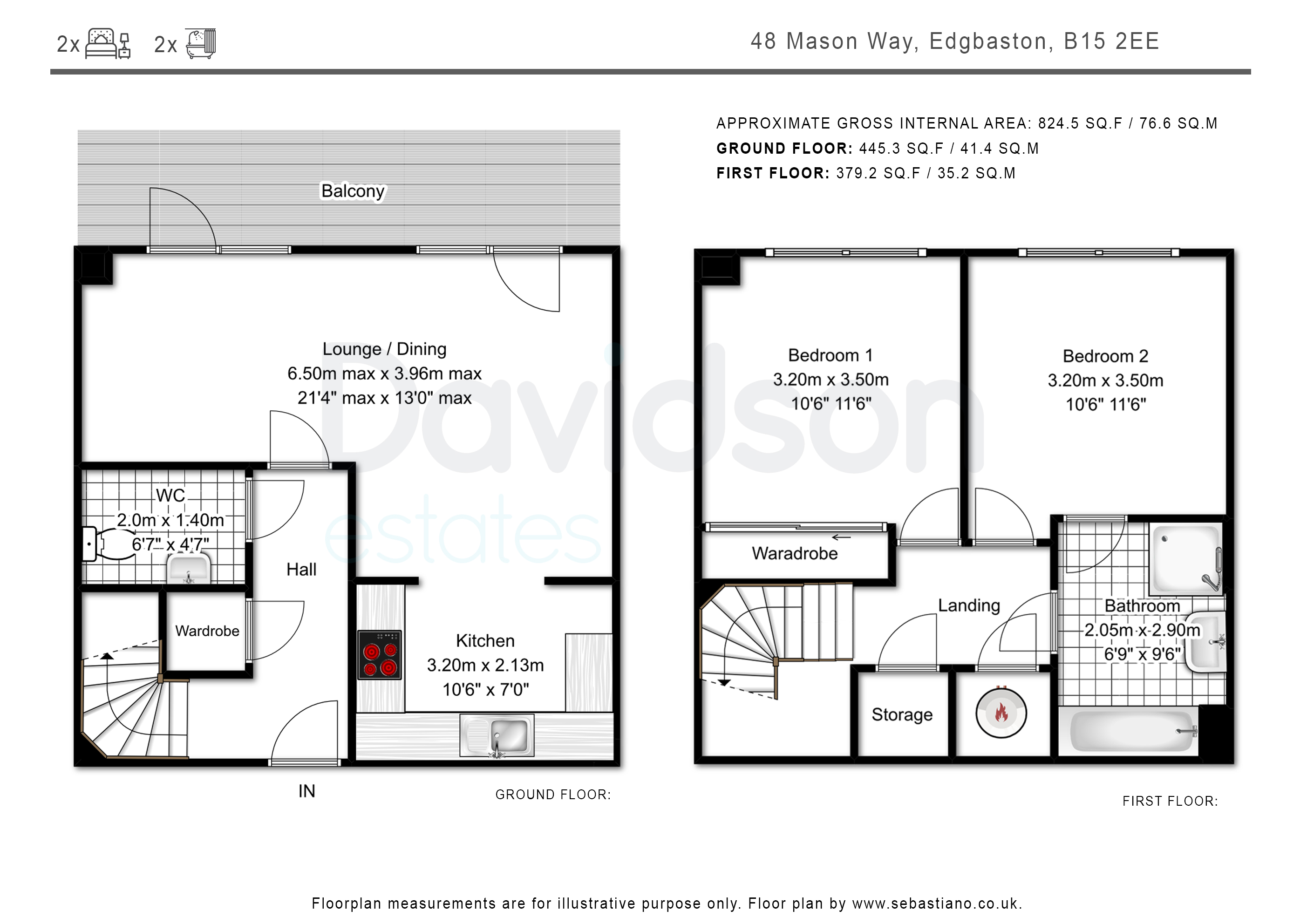 Apartment 47, 48, Mason Way, Birmingham floorplan