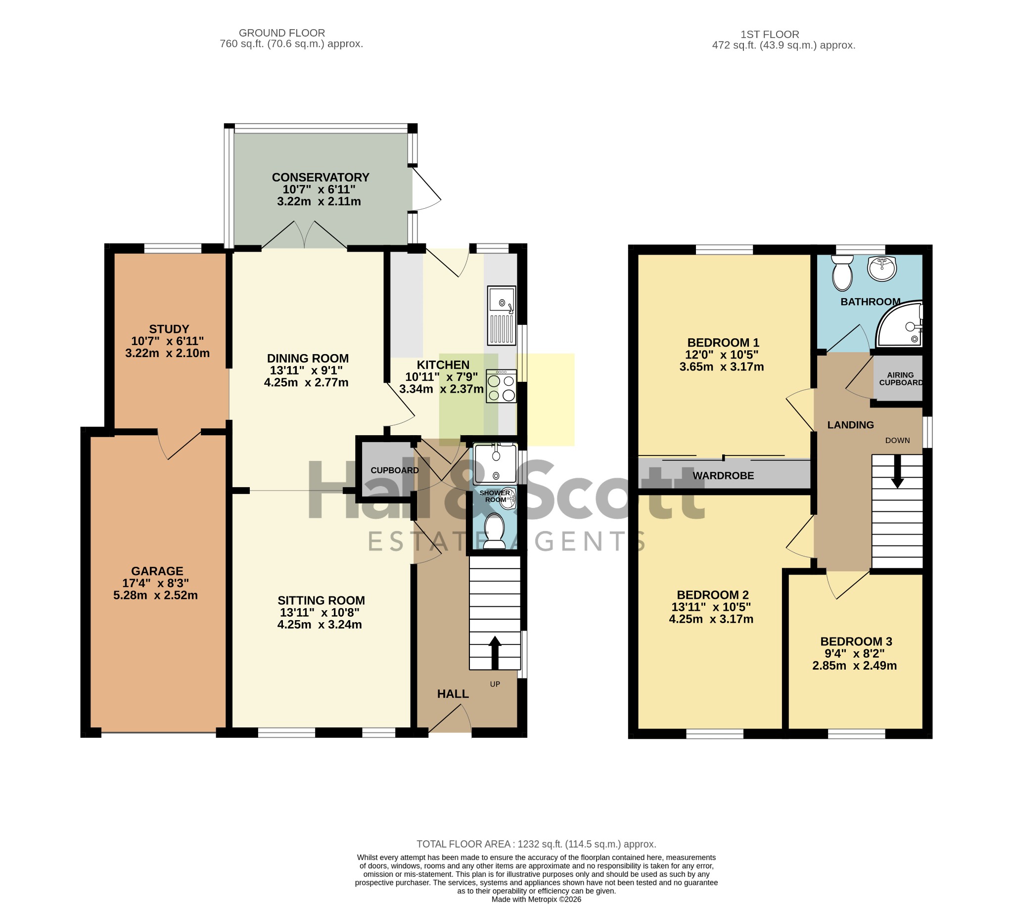 14 Hellings Gardens, Broadclyst, Exeter floorplan