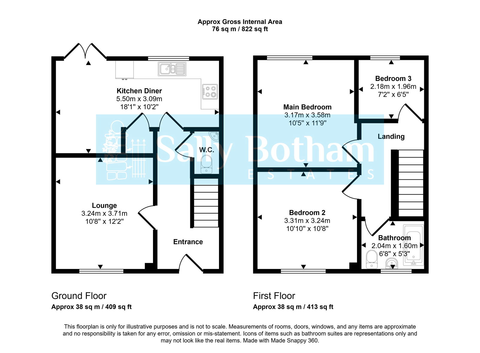 2, Olympian Way, Matlock floorplan