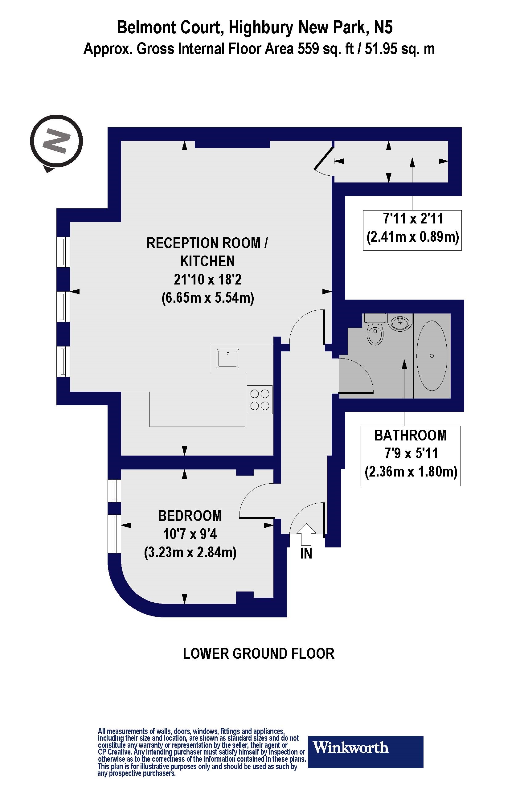 1 Bedrooms Flat for sale in Belmont Court, 93 Highbury New Park, London N5