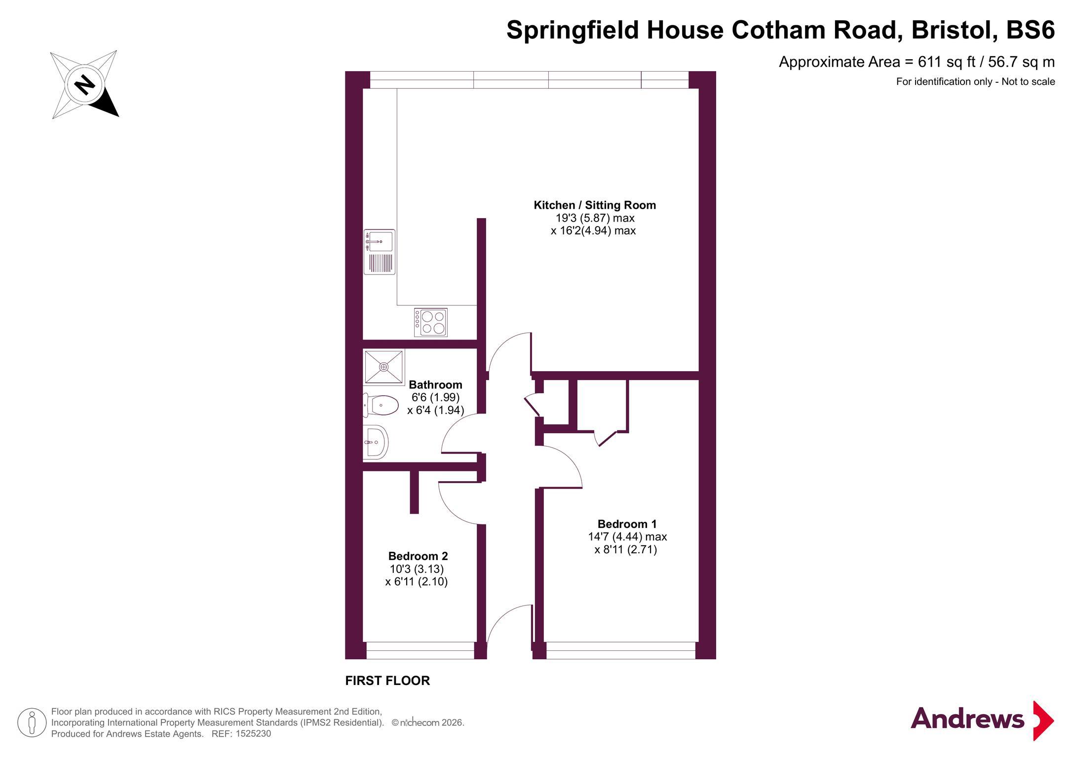 9, Springfield House,, Cotham Road, Bristol floorplan
