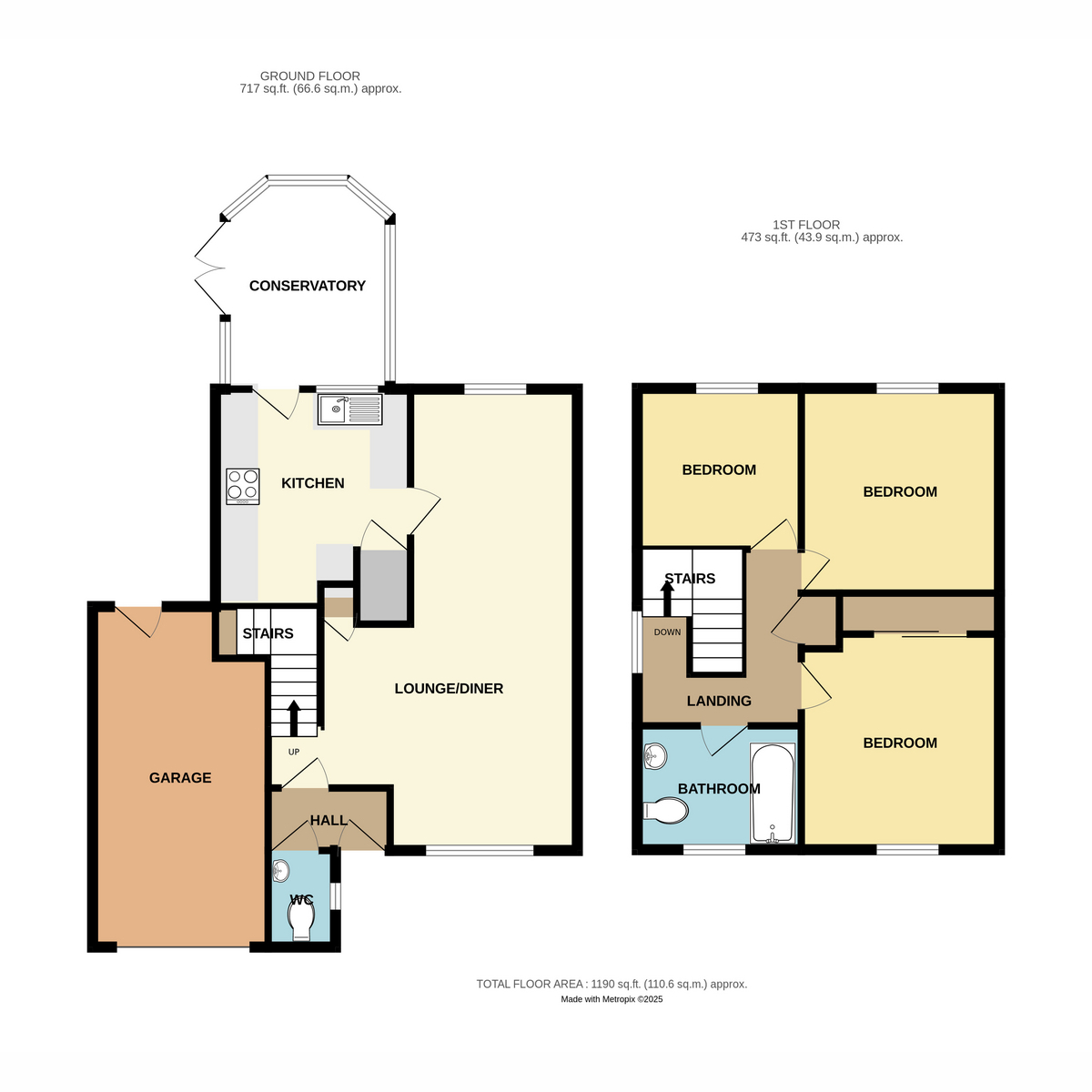 210, Rushbottom Lane, Benfleet floorplan