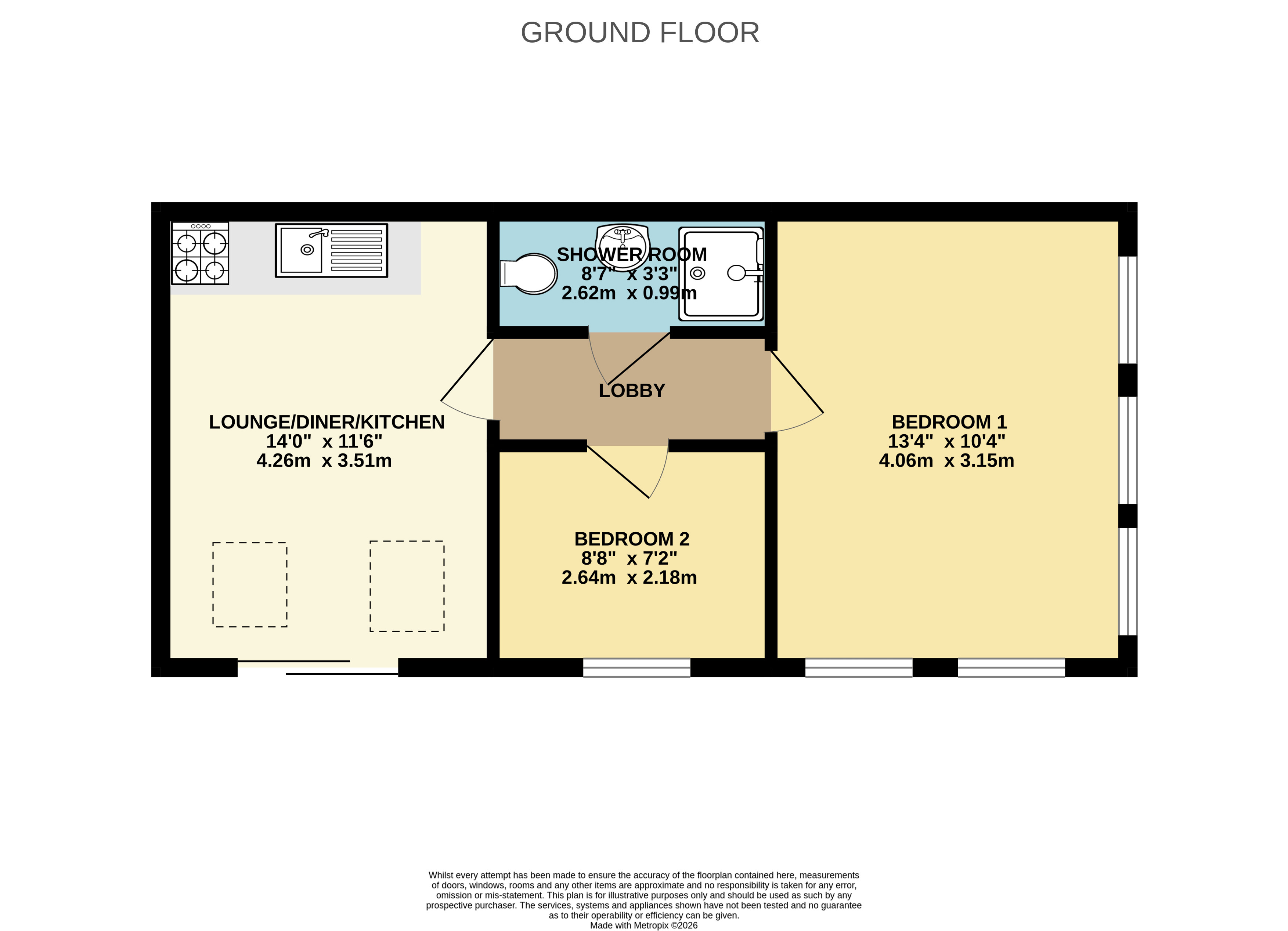 East Side Of 1 Bank Terrace, Woolacombe floorplan