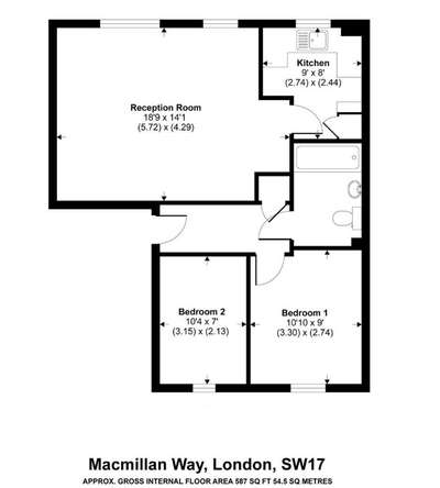 2 Bedrooms Flat to rent in Macmillan Way, London SW17