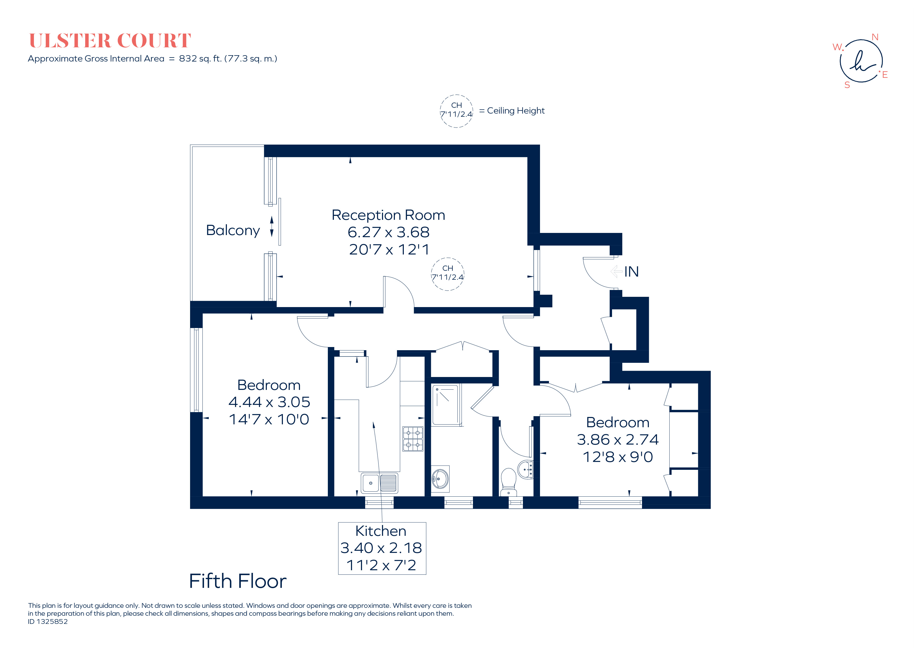 Flat 22, Ulster Court, Albany Park Road, Kingston Upon Thames floorplan