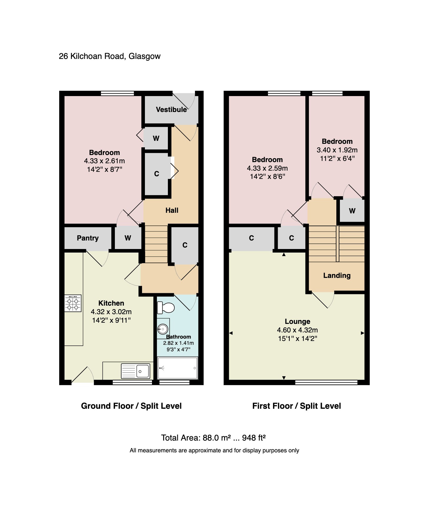 26 Kilchoan Road, Craigend, Glasgow floorplan