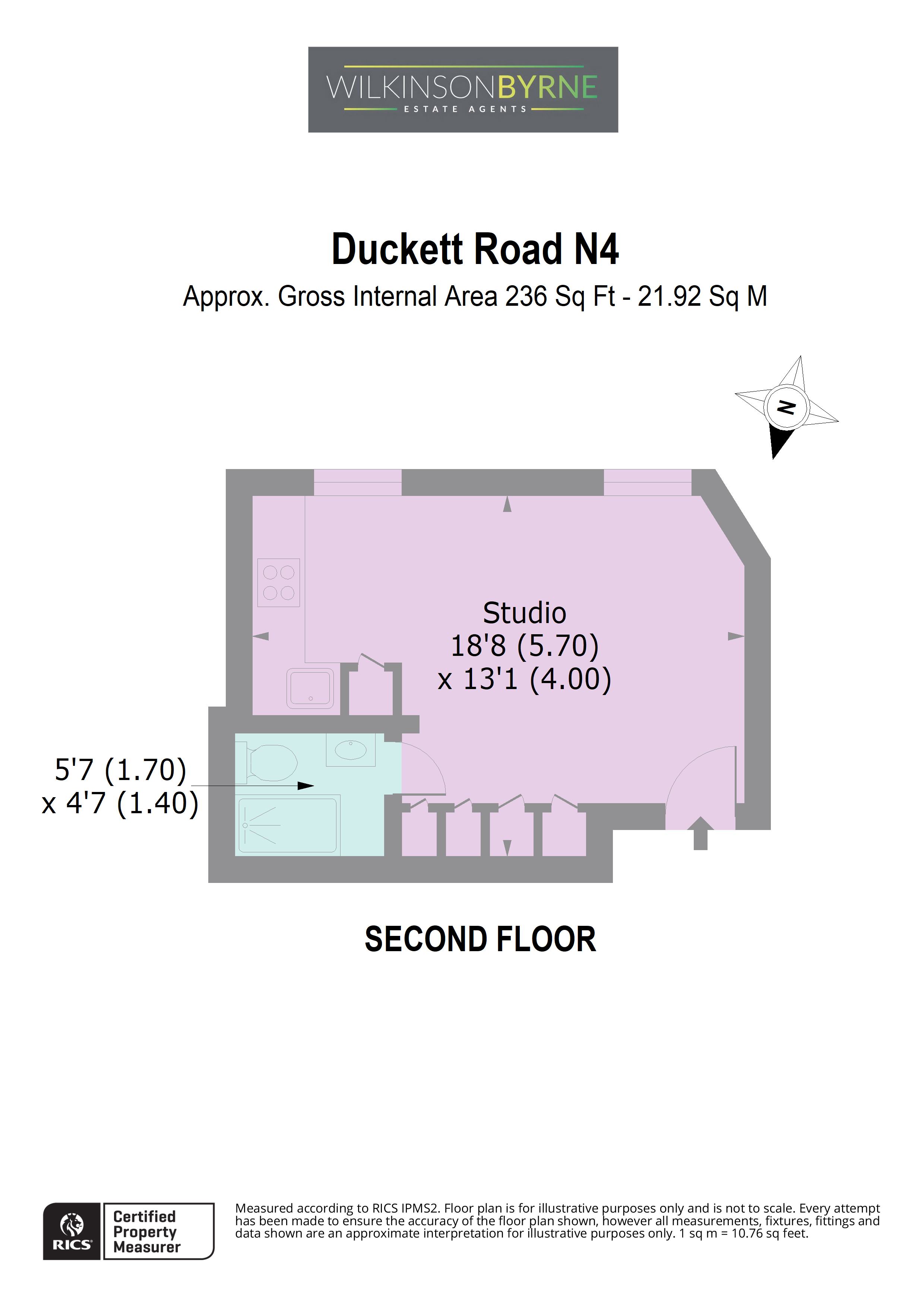 52c, Duckett Road, Harringay Ladder floorplan