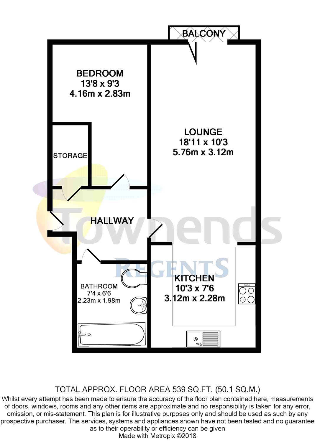 1 Bedrooms Flat to rent in Church Street East, Woking, Surrey GU21