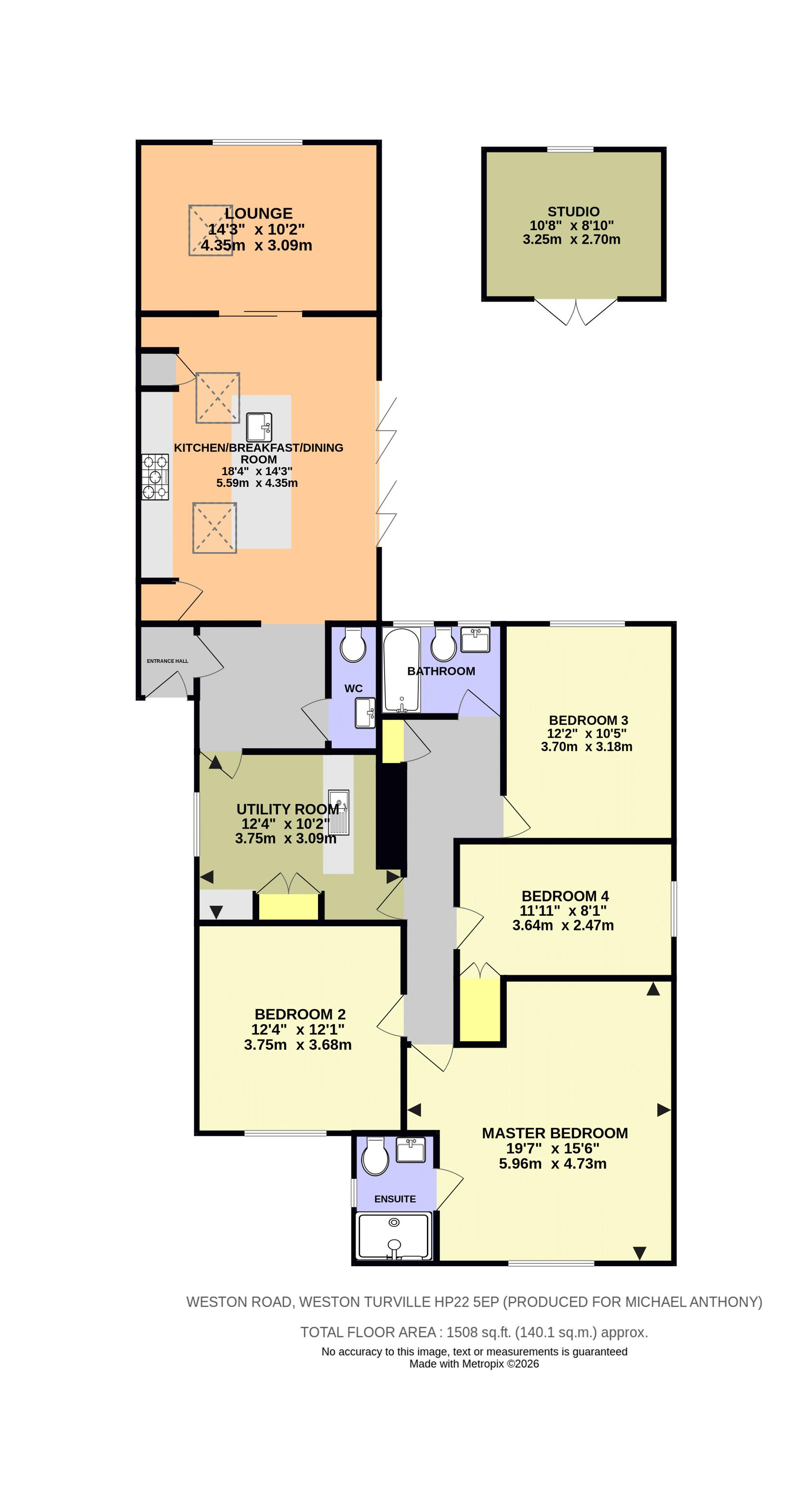 136, Weston Road, Aylesbury floorplan