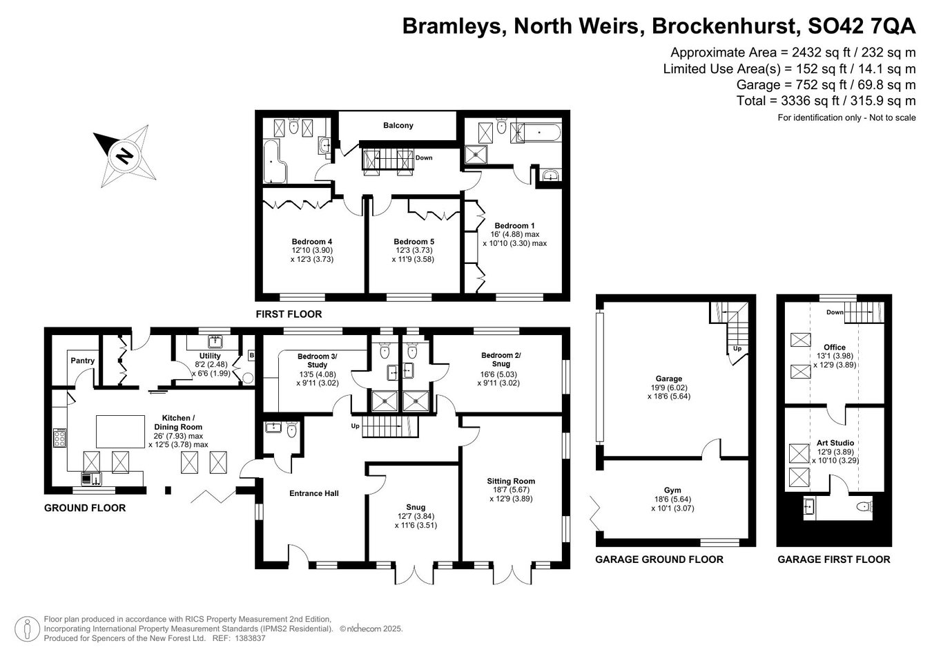 Bramleys, North Weirs, Brockenhurst floorplan