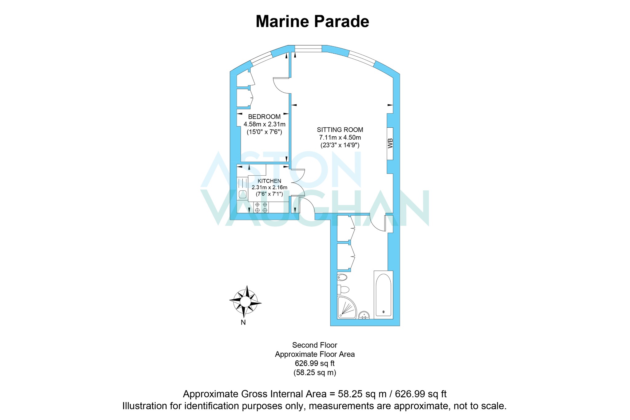 Flat 6, 86 Marine Parade, East Sussex floorplan