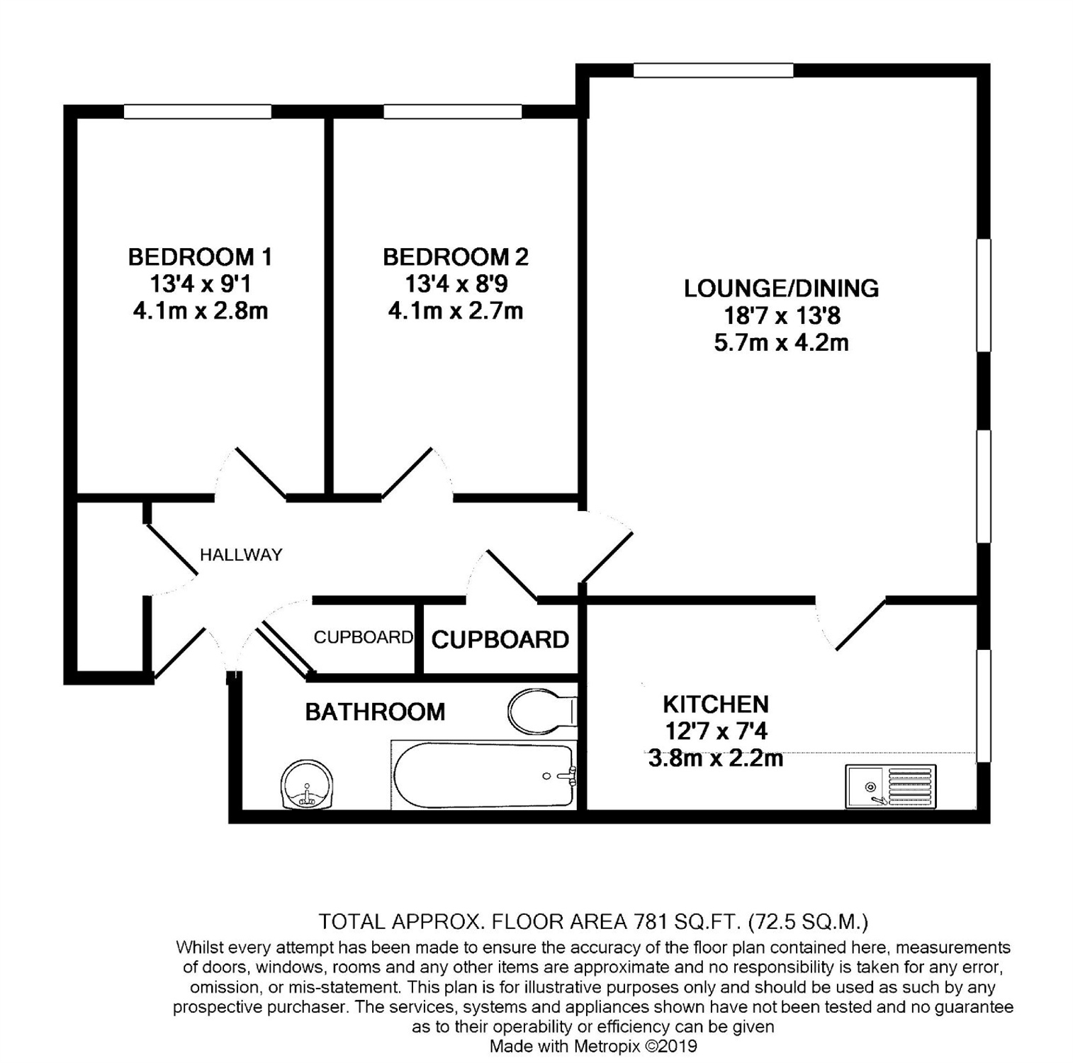 2 Bedrooms Flat for sale in Dawsmere Close, Camberley, Surrey GU15