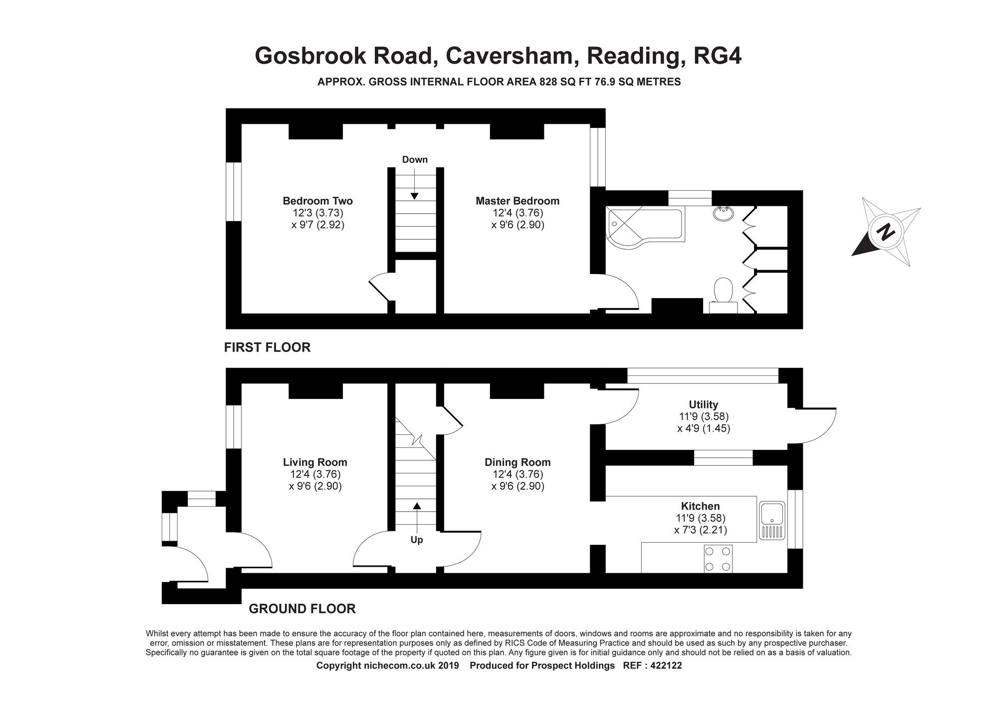 2 Bedrooms Terraced house for sale in Gosbrook Road, Caversham, Reading, Berkshire RG4