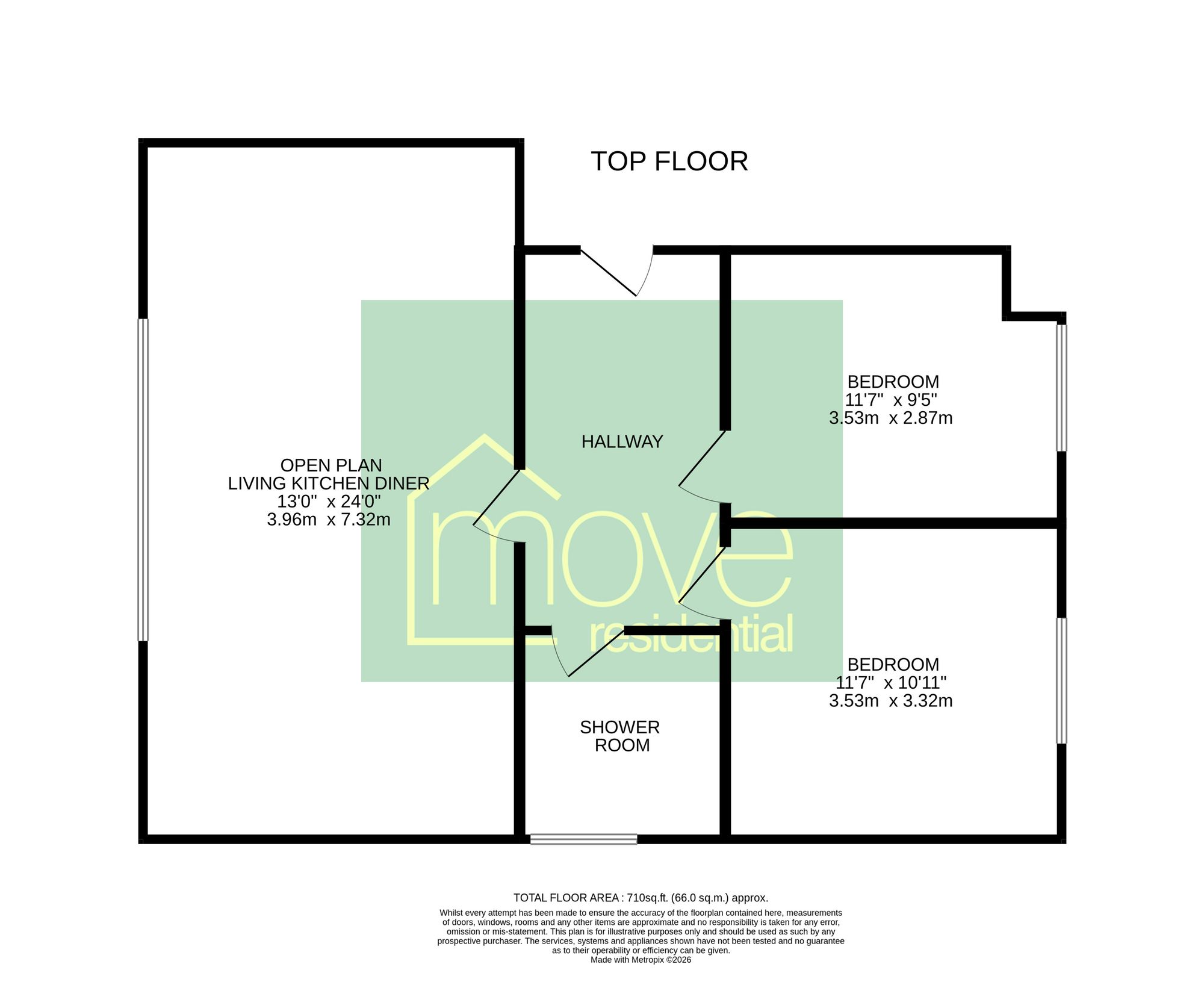 Flat 5, Heathfield House, Wirral floorplan