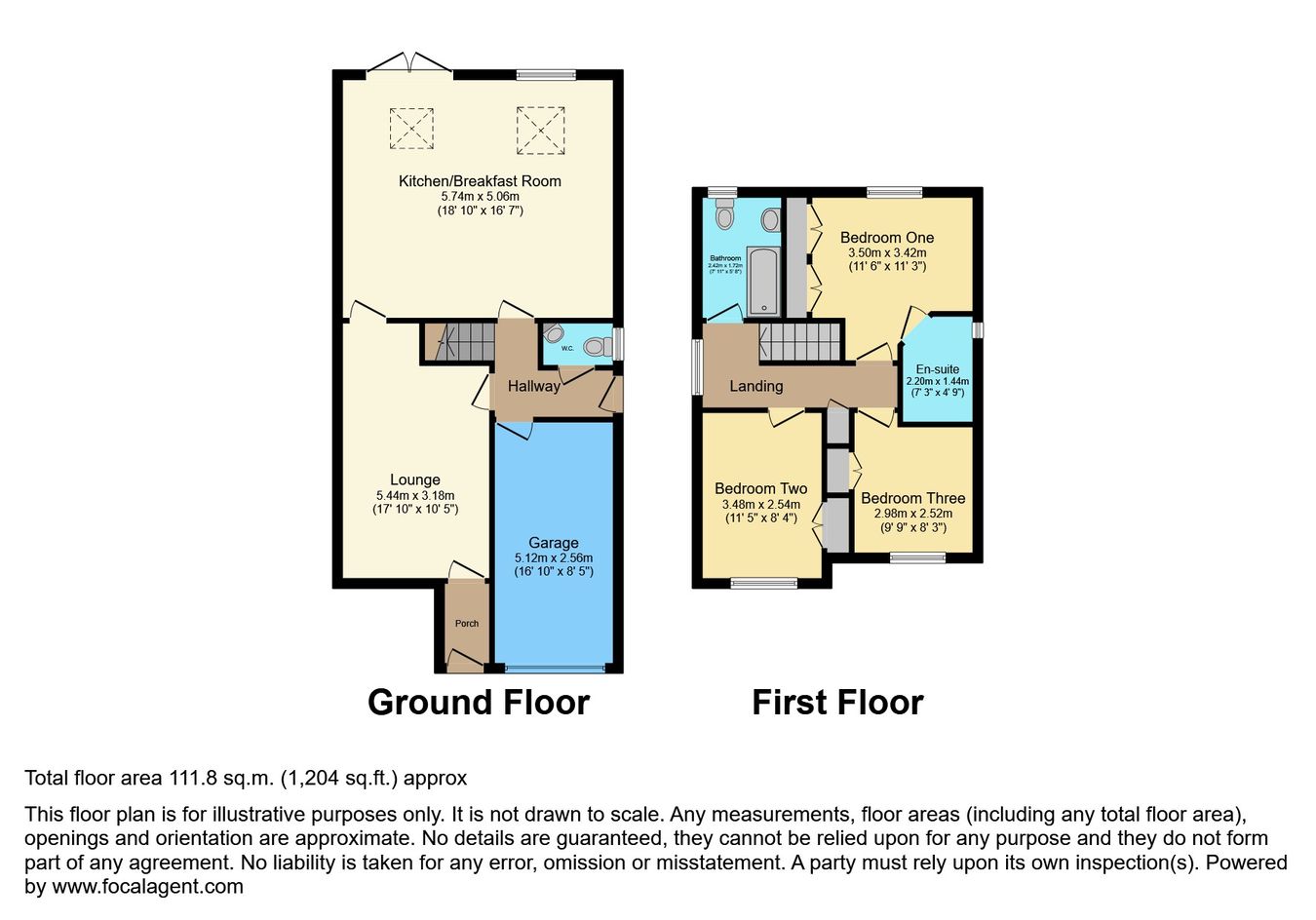 44, Evesham Close, Wellingborough floorplan