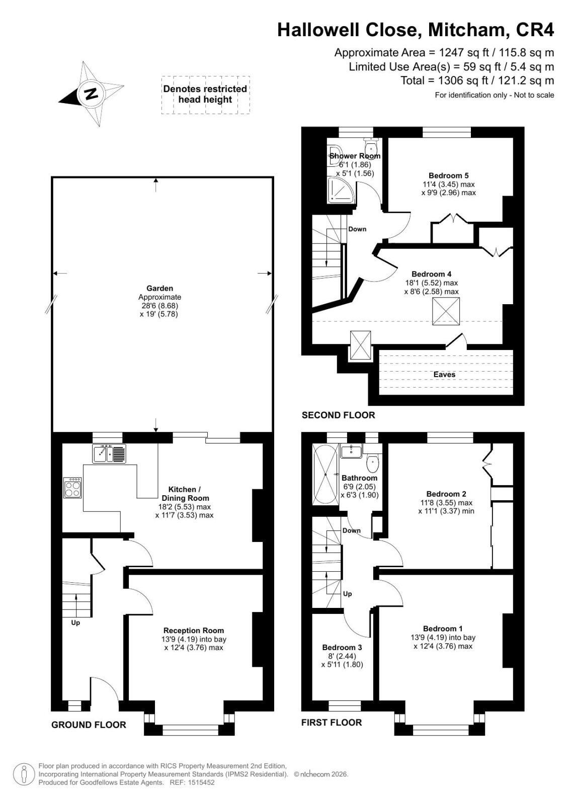 26, Hallowell Close, Mitcham floorplan