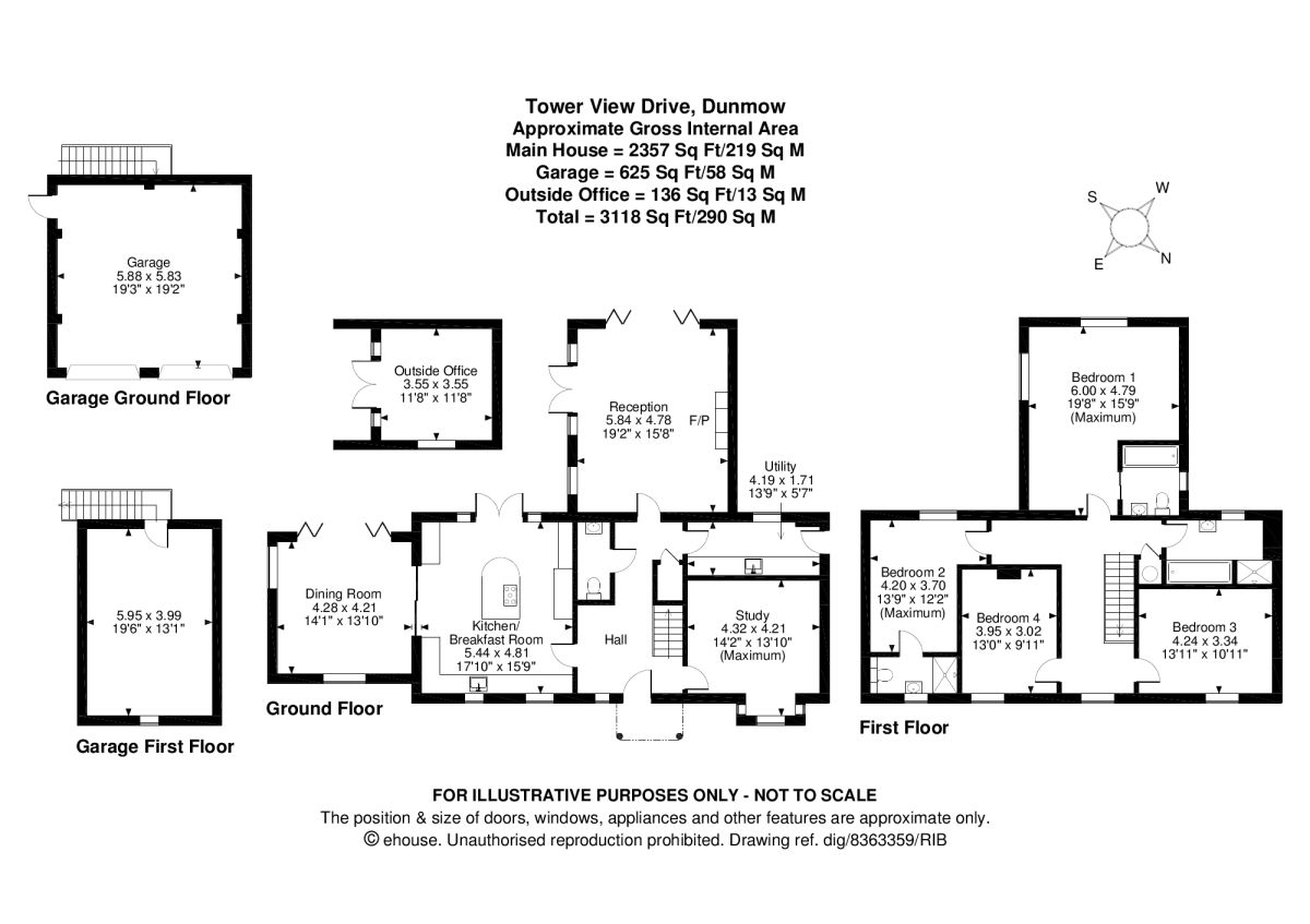 4 Bedrooms Detached house for sale in Tower View Drive, Dunmow CM6