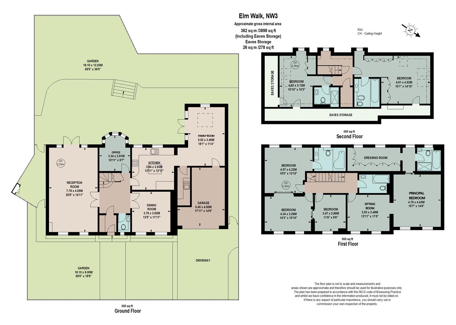 12, Elm Walk, London floorplan