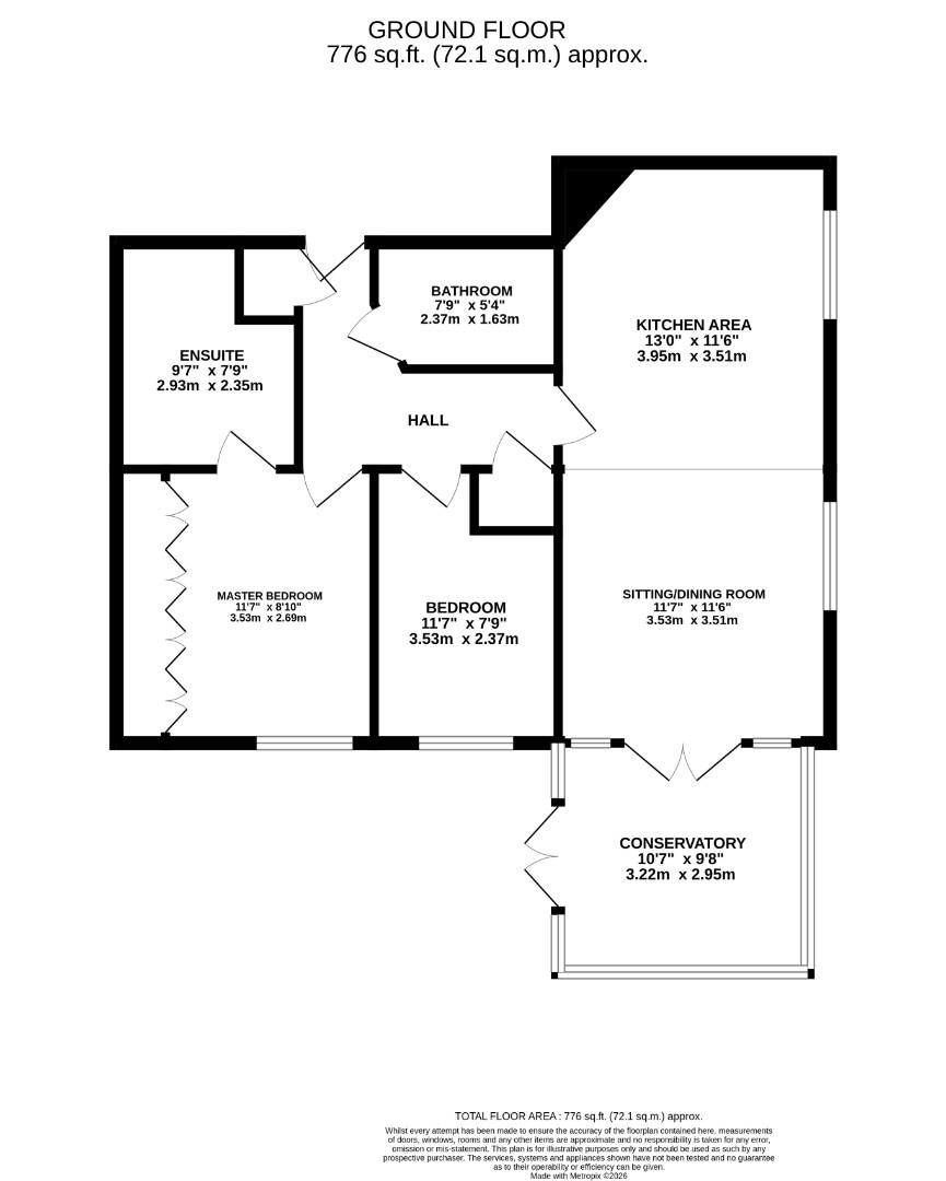 Flat 7, Little Redbrooks, London Road, Hythe floorplan