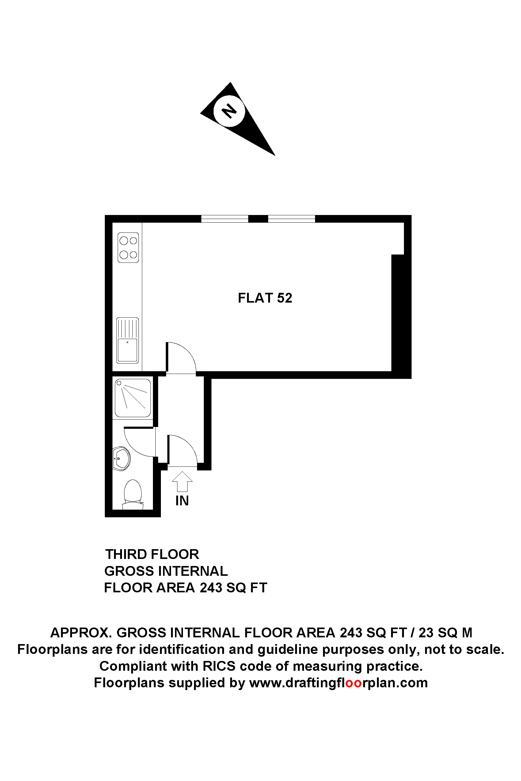Studio 52, 284, Holloway Road, Holloway floorplan