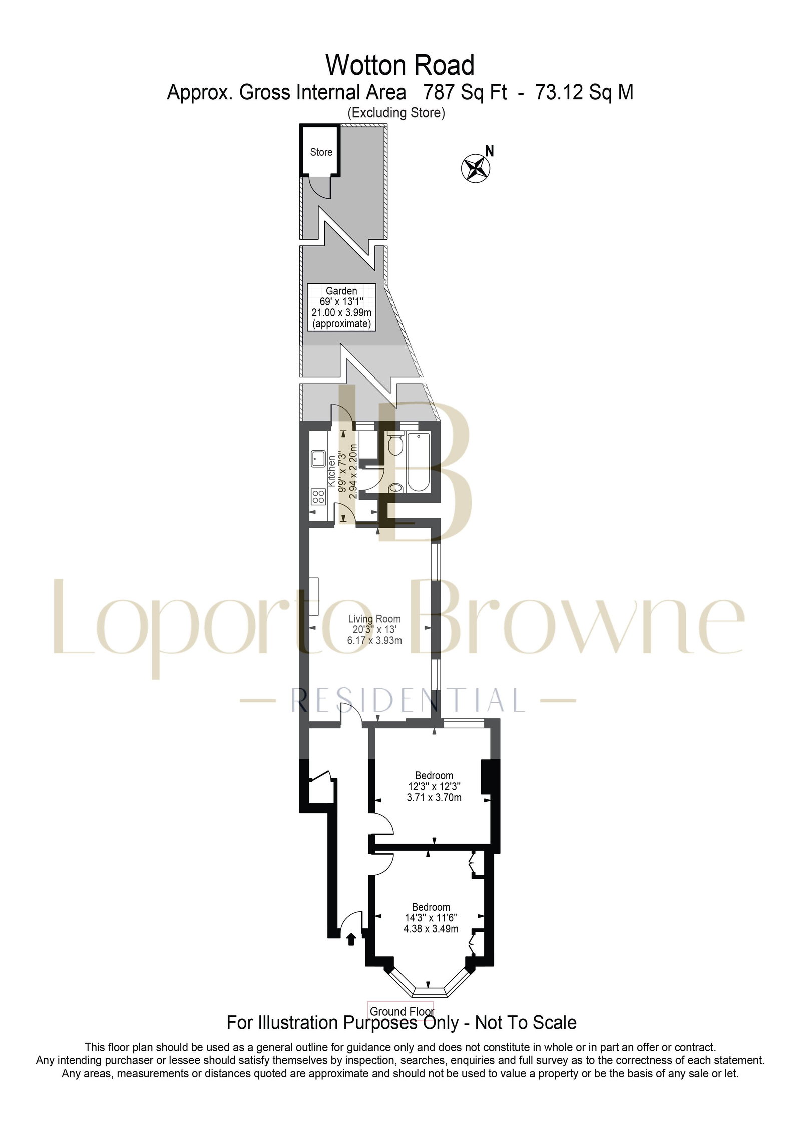 1, Wotton Road, London floorplan